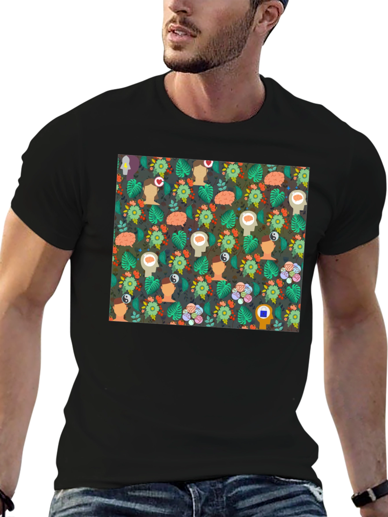 Mindful Pattern T-Shirt - Express Your Inner Peace