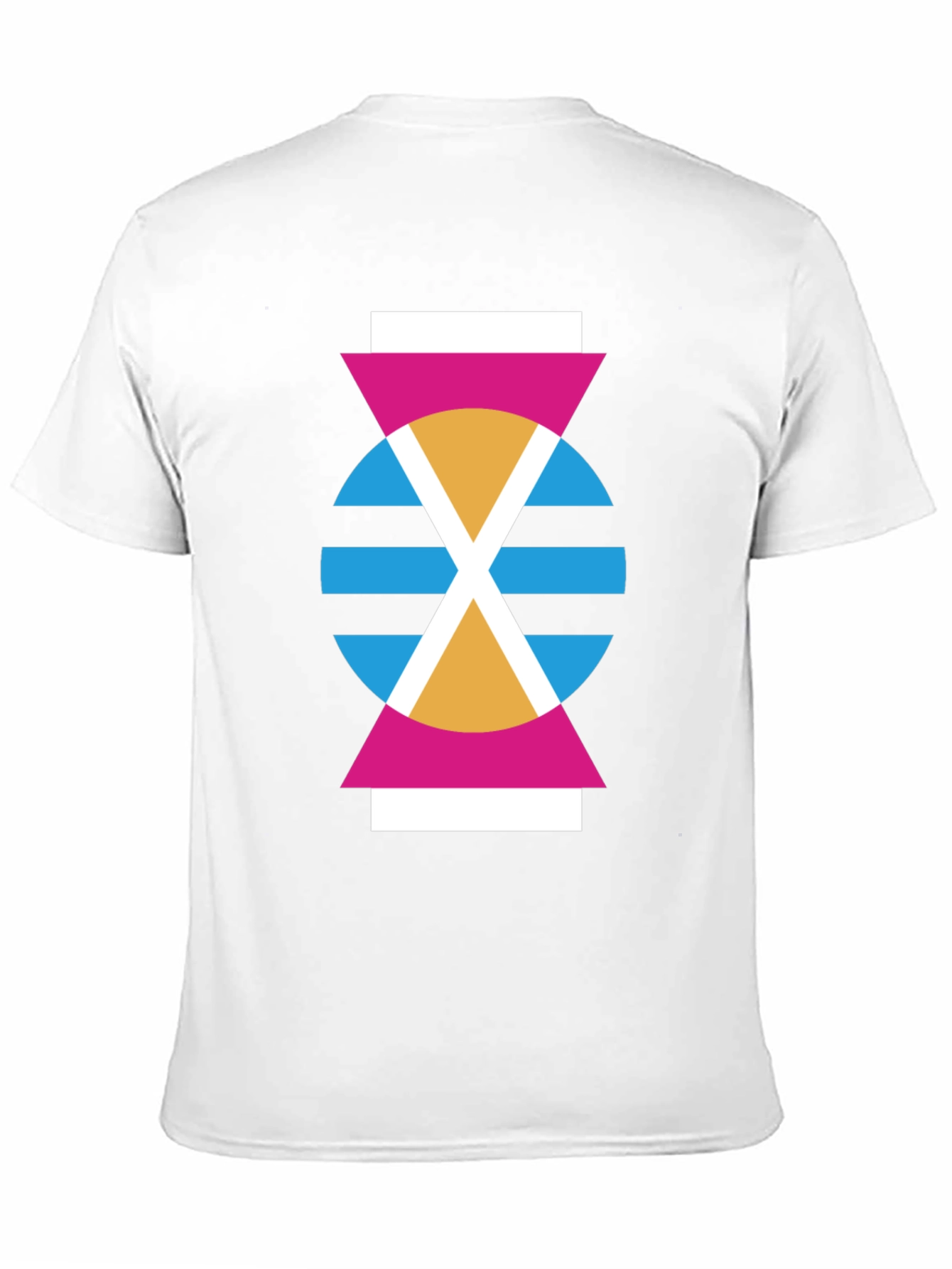 Geometric Abstract Design Black T-Shirt