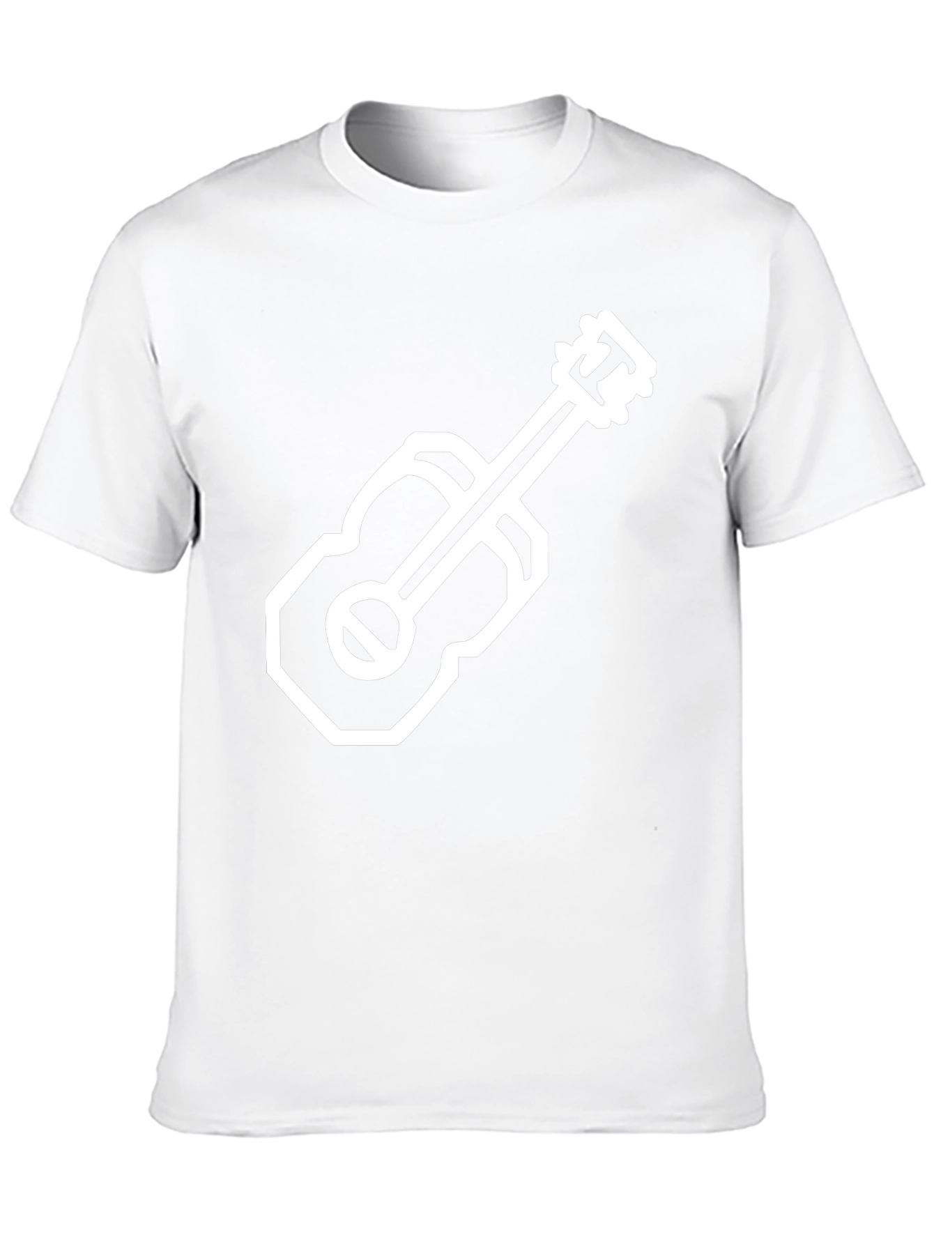 Modern Guitar Graphic Tee - Black