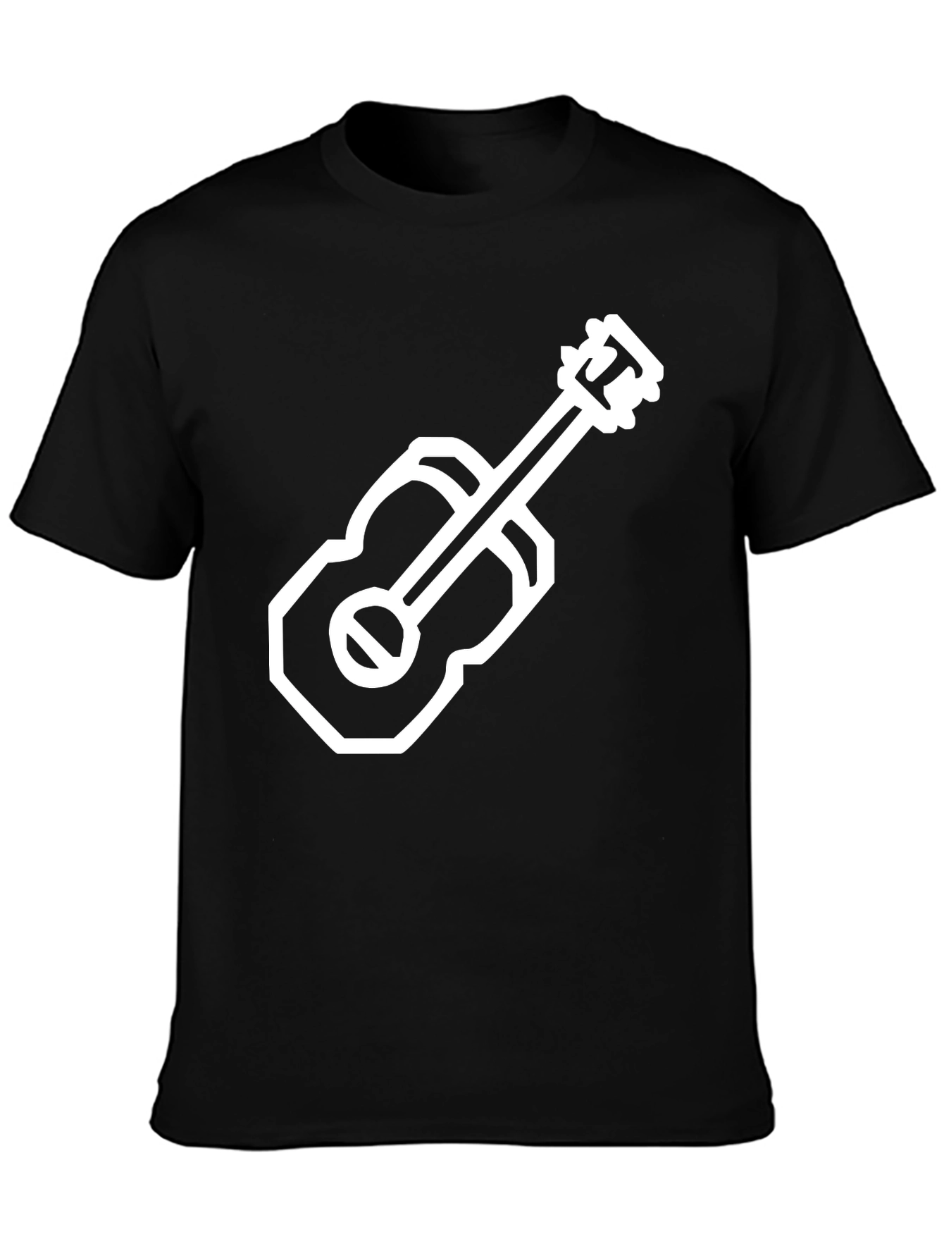Modern Guitar Graphic Tee - Black