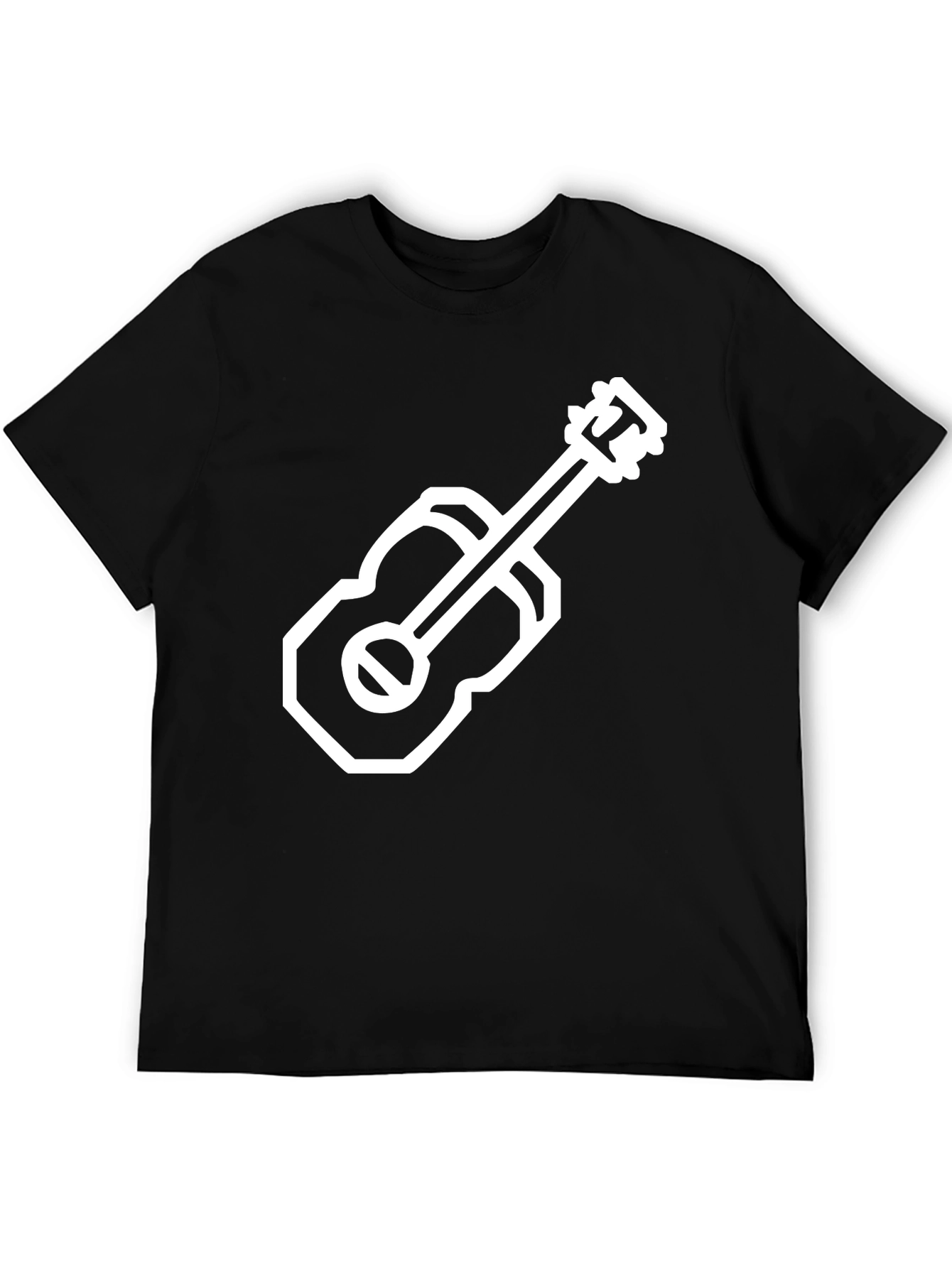 Modern Guitar Graphic Tee - Black