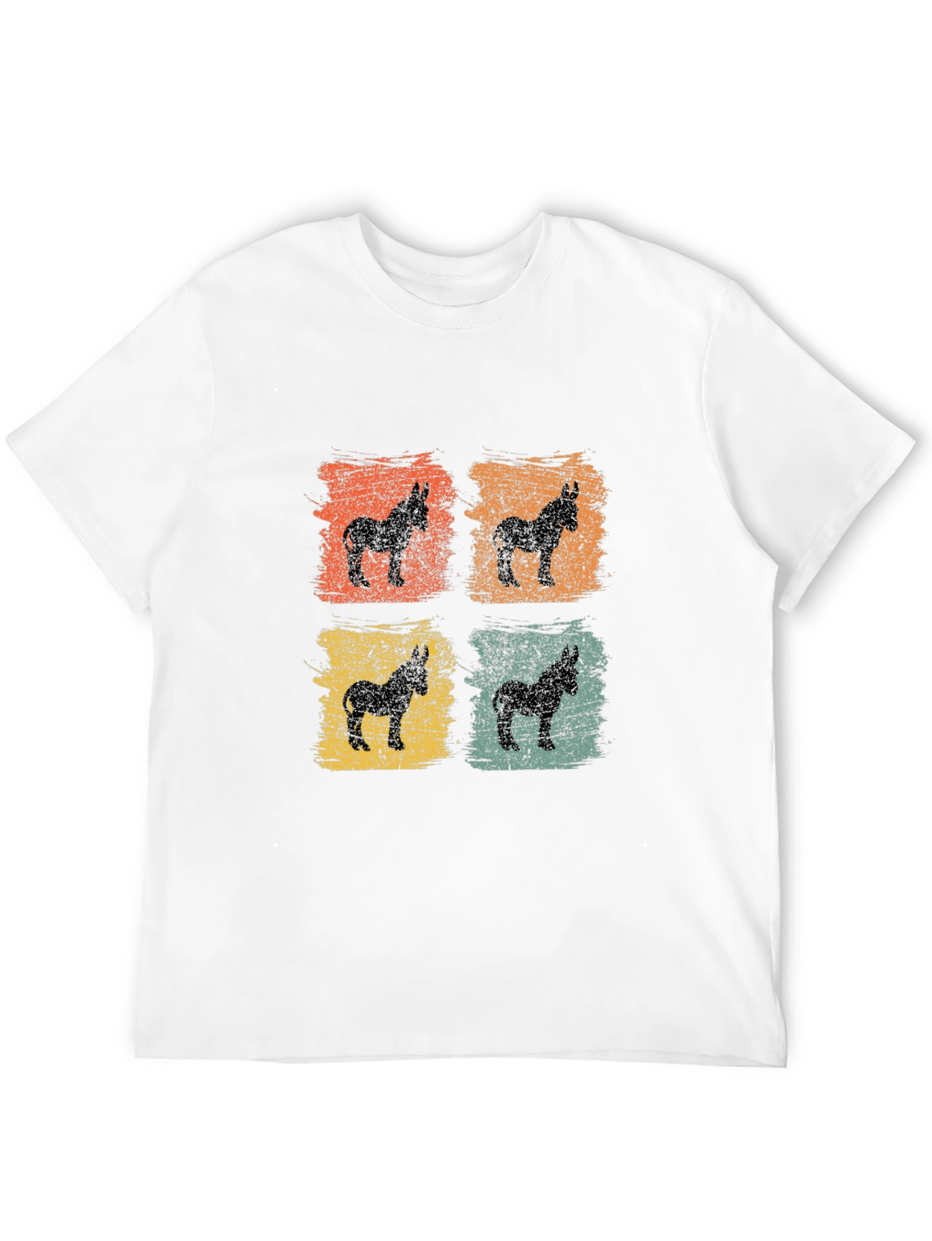 Retro Donkey Silhouette Graphic T-Shirt