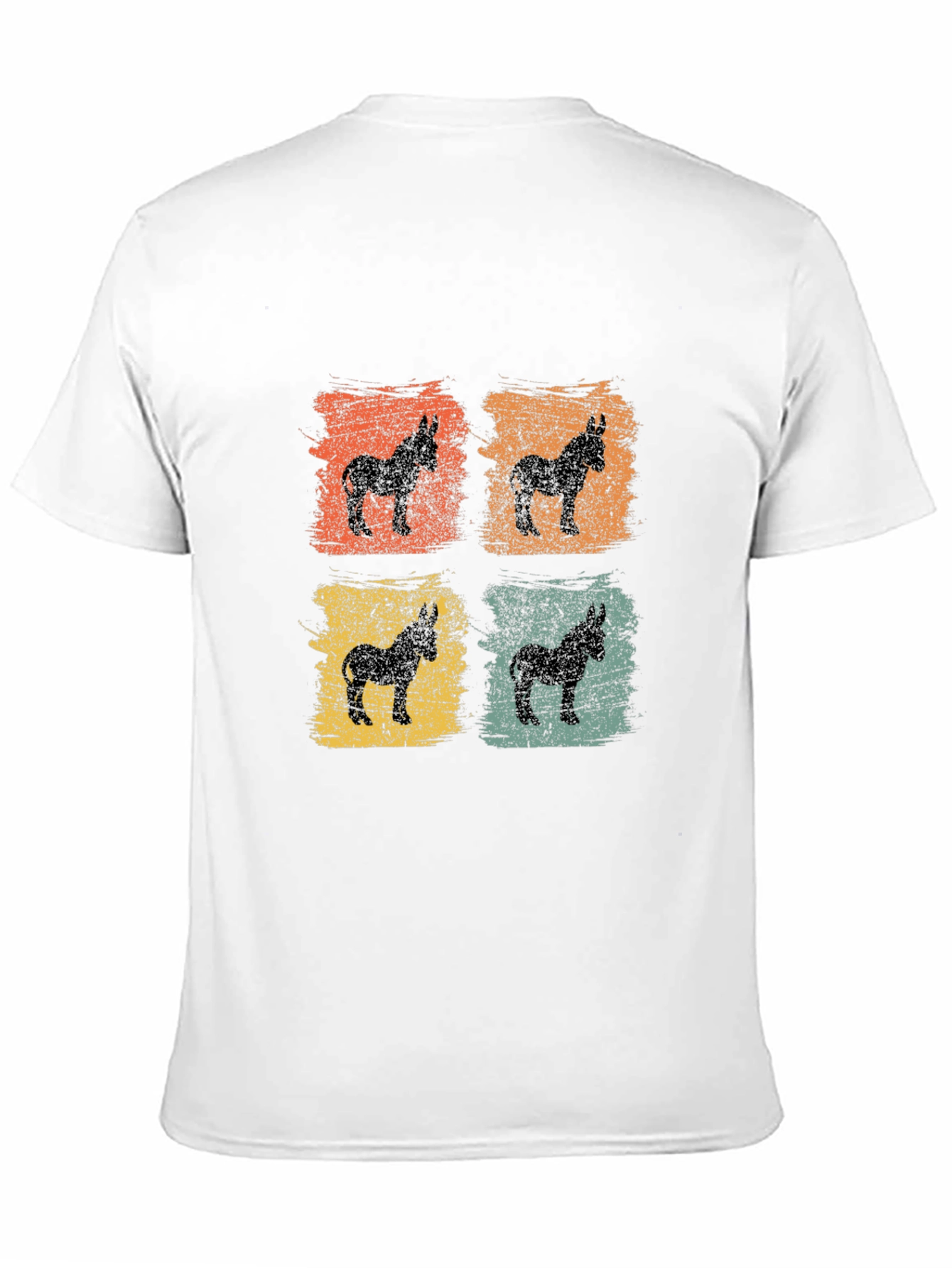 Retro Donkey Silhouette Graphic T-Shirt