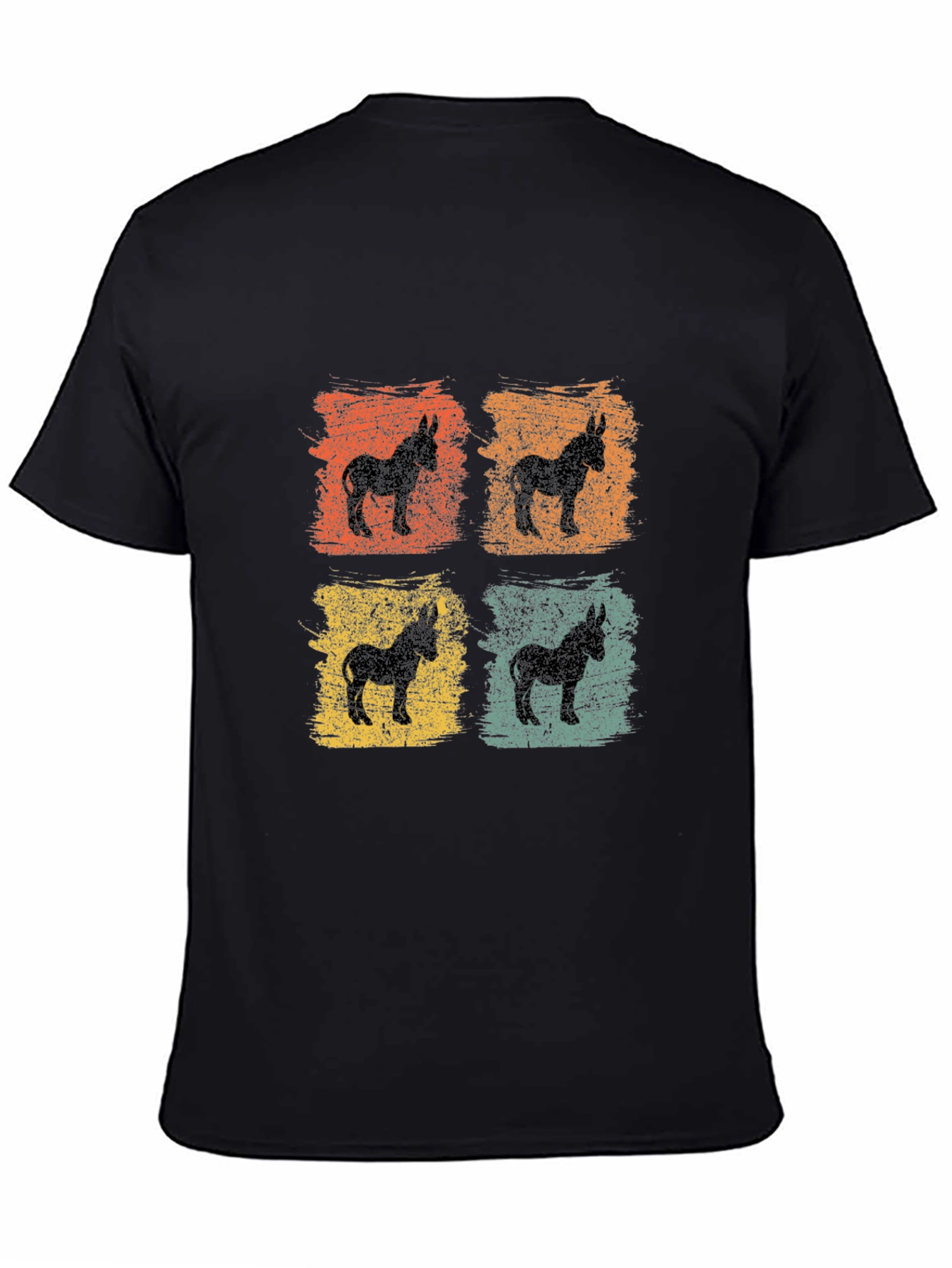 Retro Donkey Silhouette Graphic T-Shirt
