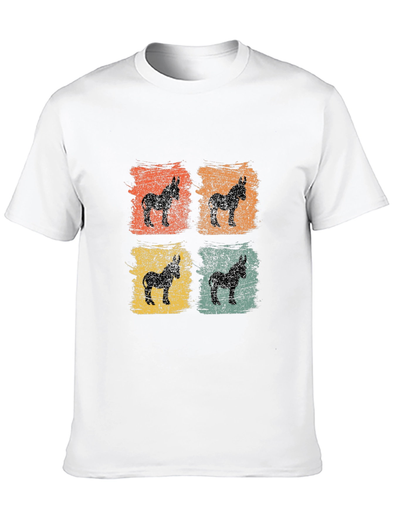 Retro Donkey Silhouette Graphic T-Shirt