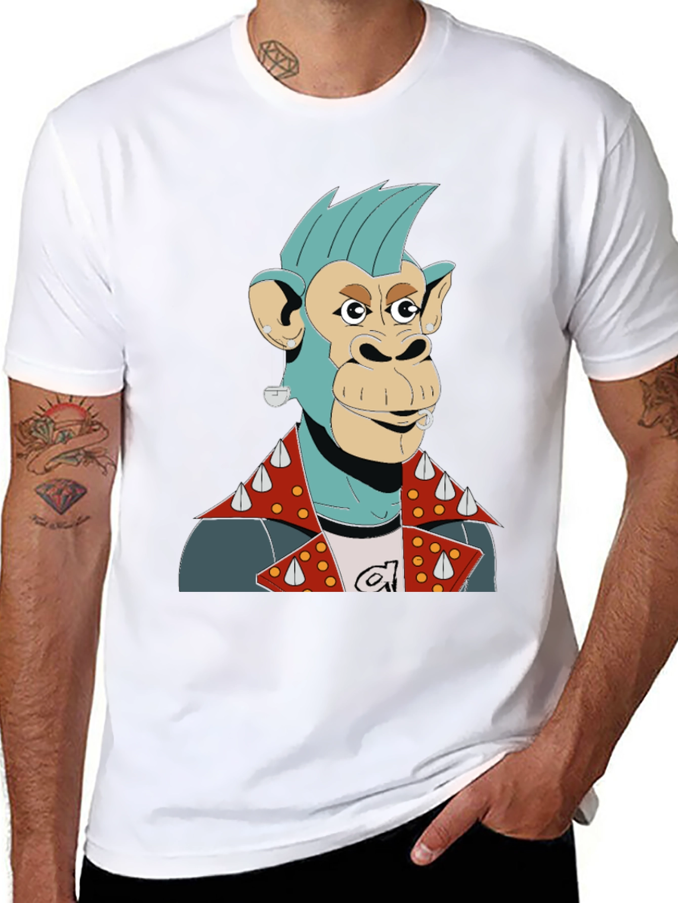 Punk Ape Graphic Tee - Cool & Unique Design