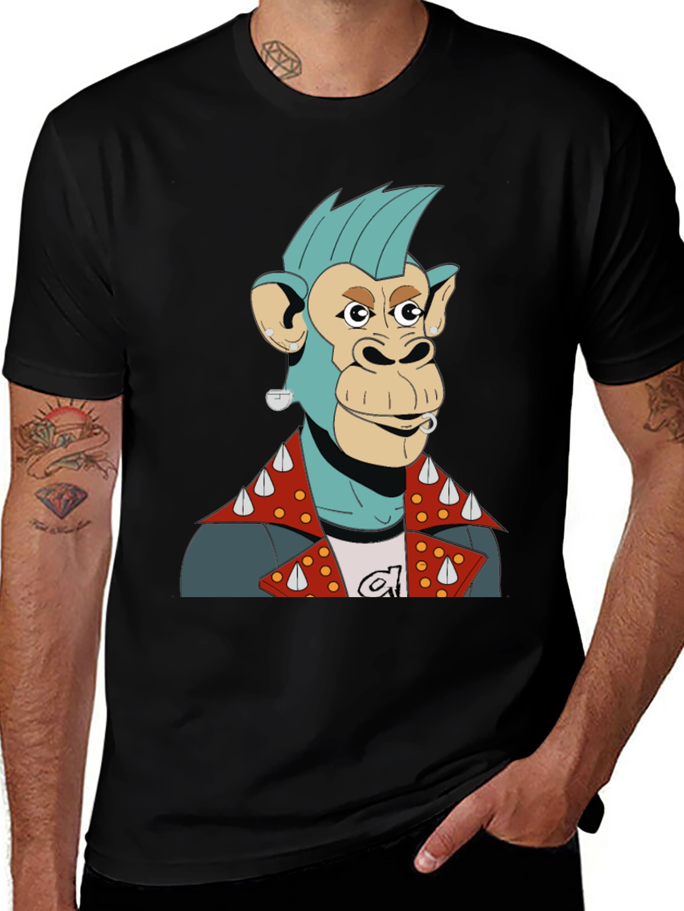 Punk Ape Graphic Tee - Cool & Unique Design
