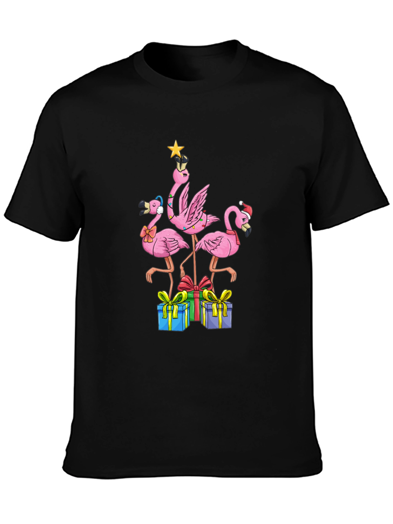 Festive Flamingo Christmas T-Shirt