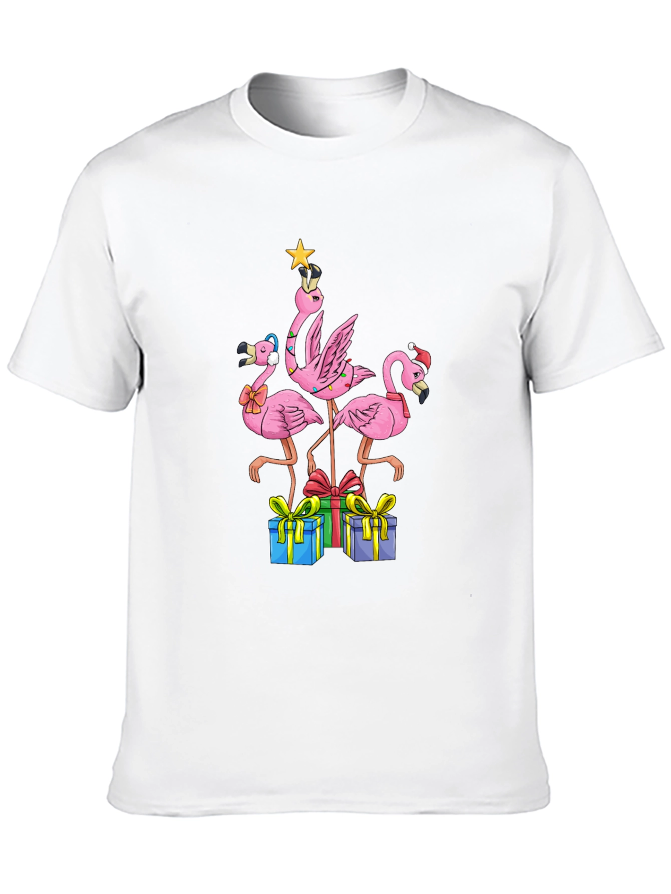 Festive Flamingo Christmas T-Shirt