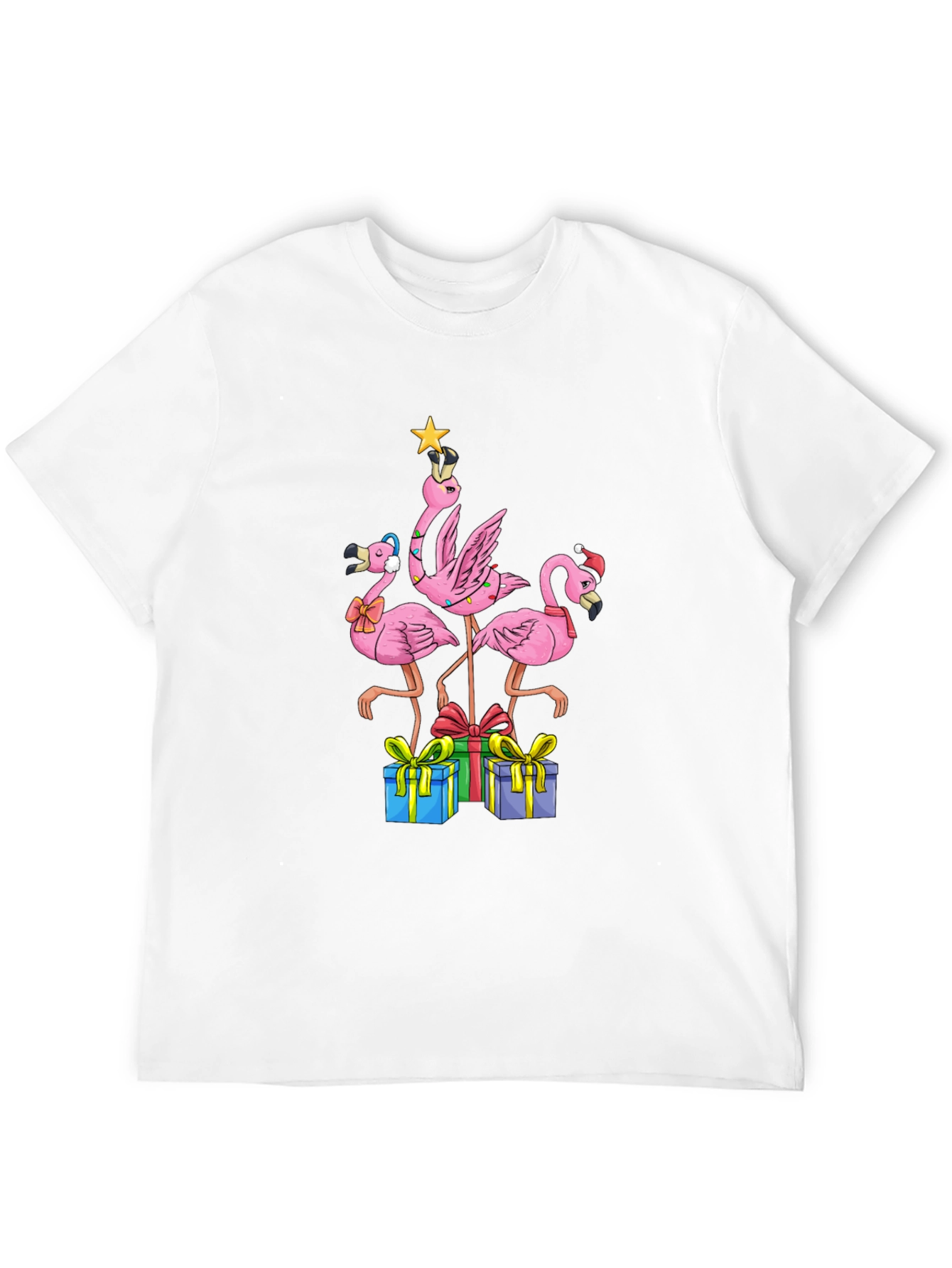 Festive Flamingo Christmas T-Shirt