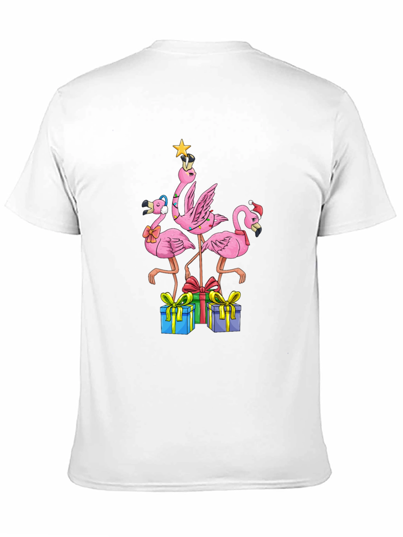 Festive Flamingo Christmas T-Shirt