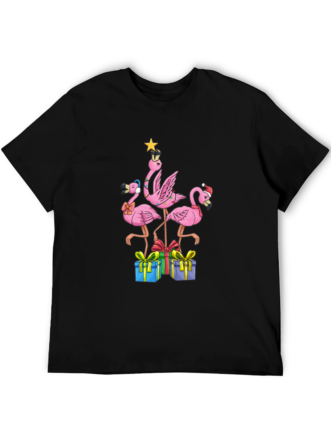 Festive Flamingo Christmas T-Shirt