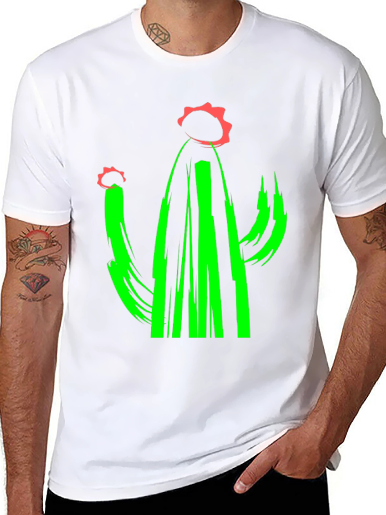 Cactus Graphic Tee - Modern Art T-Shirt
