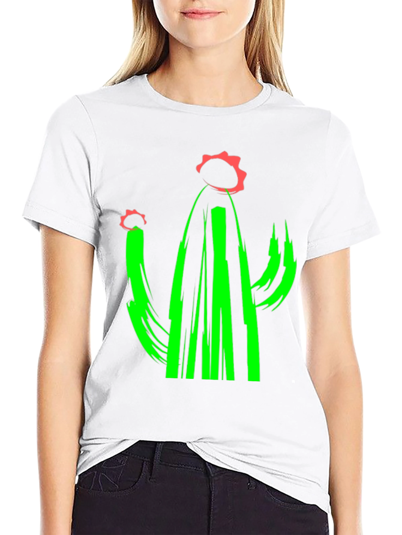 Cactus Graphic Tee - Modern Art T-Shirt