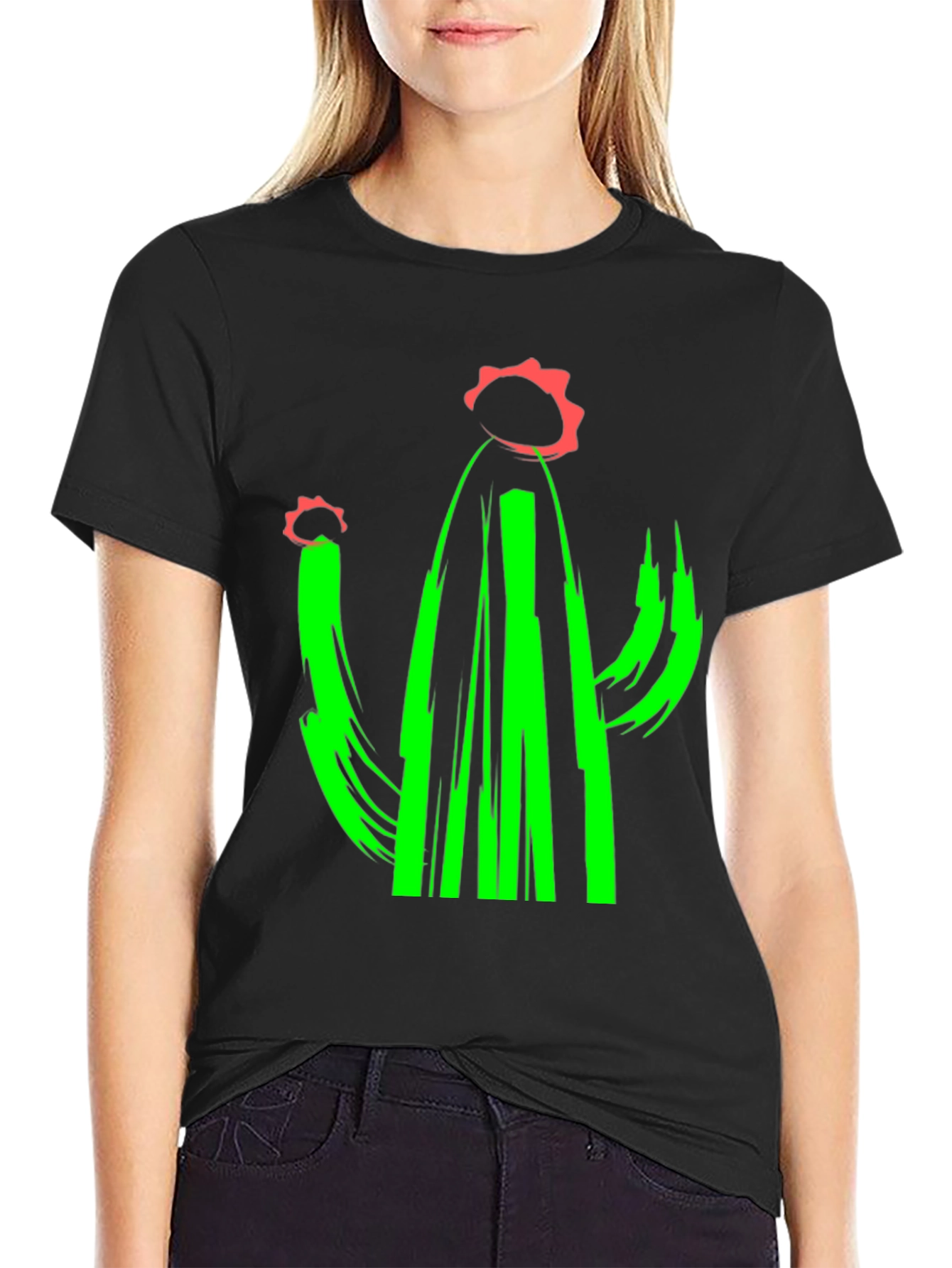Cactus Graphic Tee - Modern Art T-Shirt