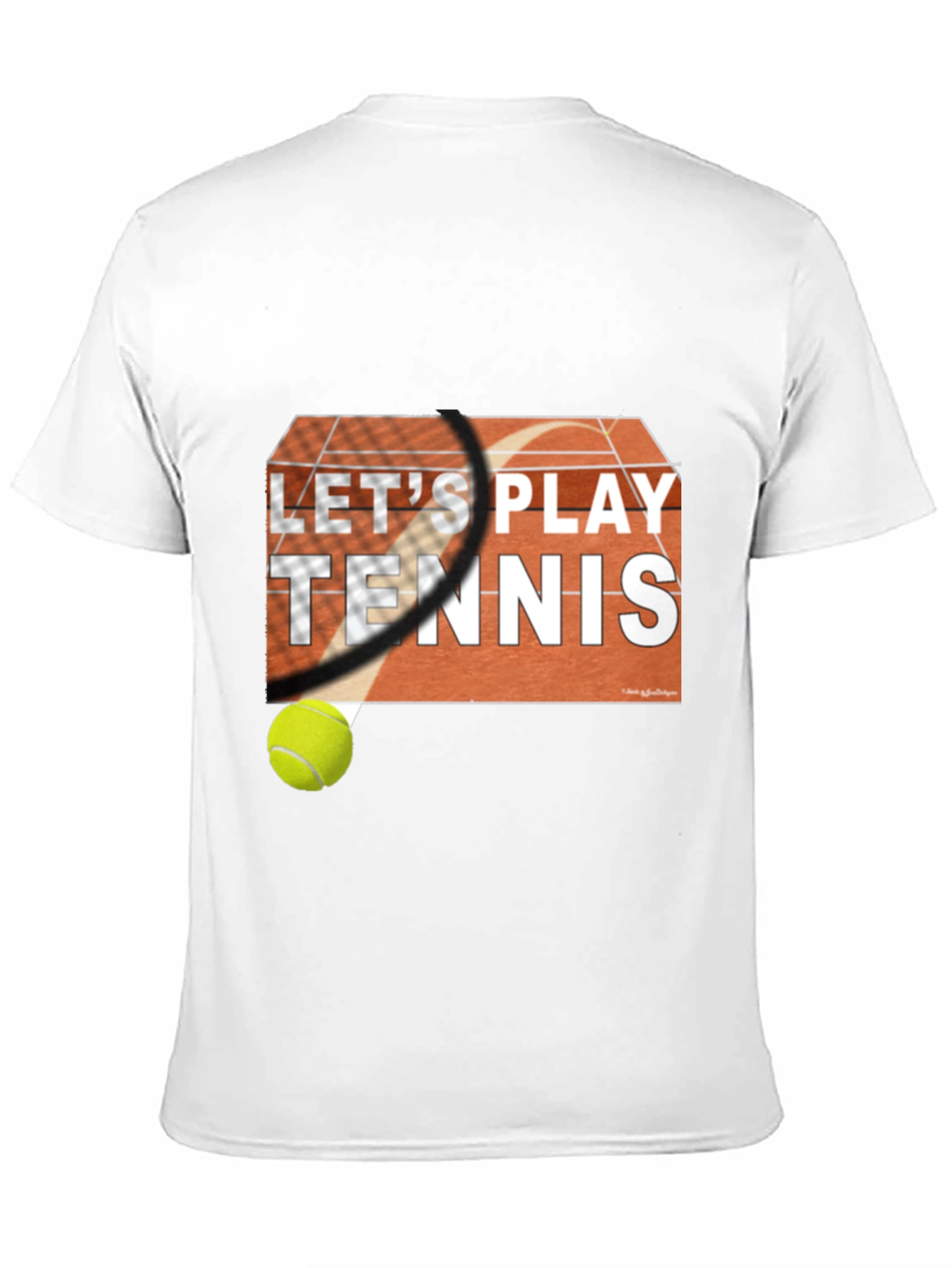 Lets Play Tennis Graphic Tee - Sporty Fashion