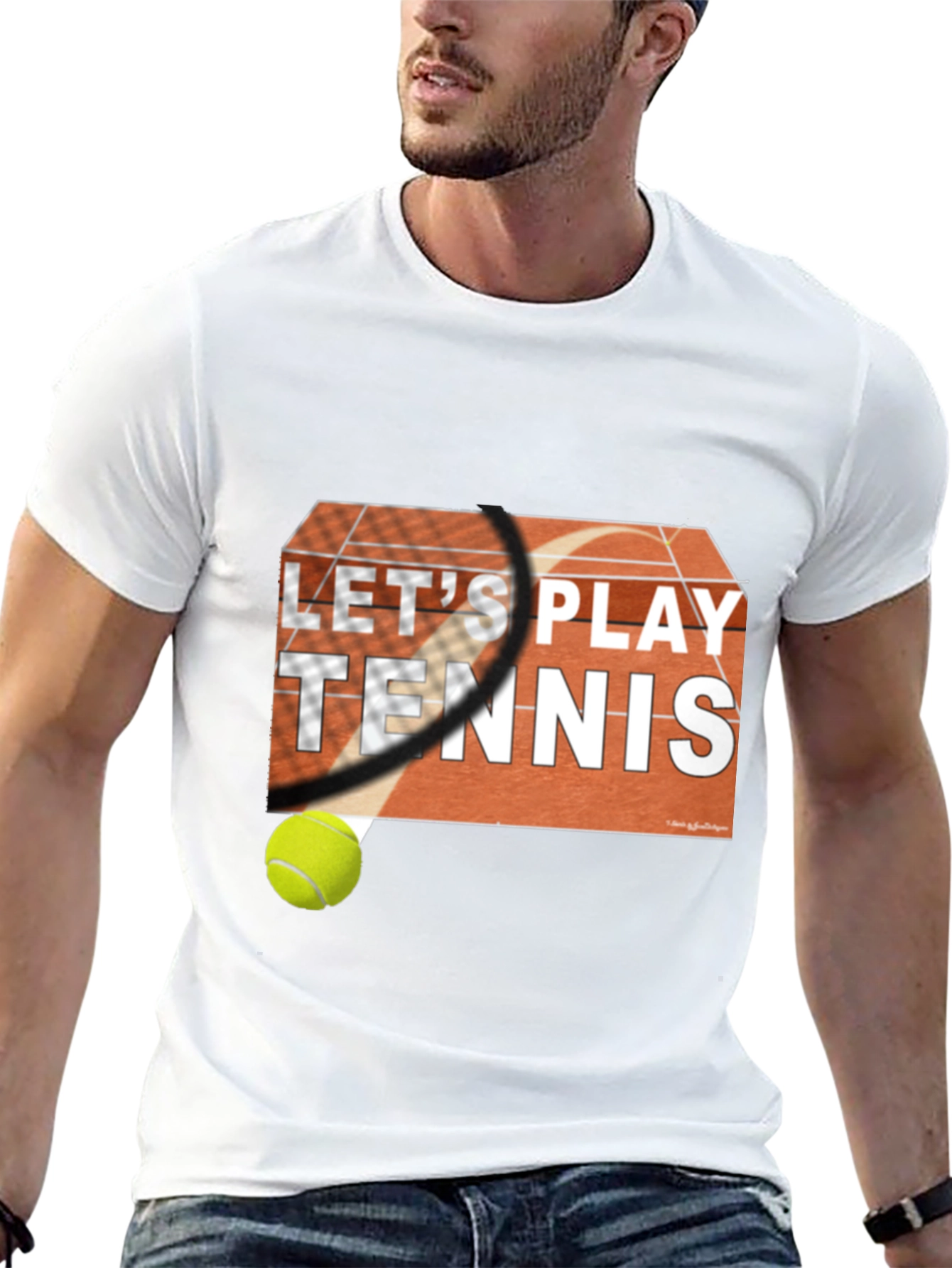 Lets Play Tennis Graphic Tee - Sporty Fashion