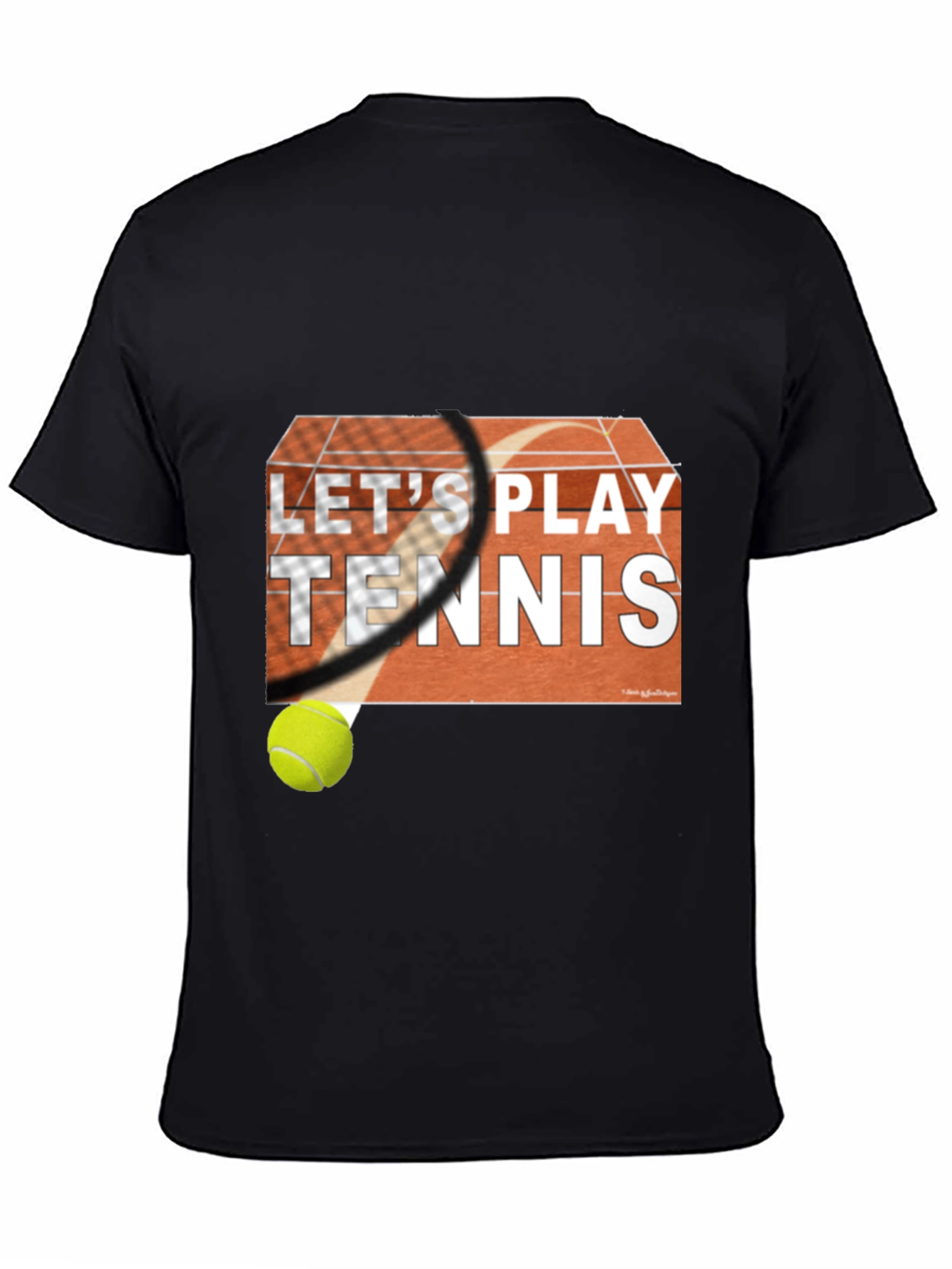 Lets Play Tennis Graphic Tee - Sporty Fashion