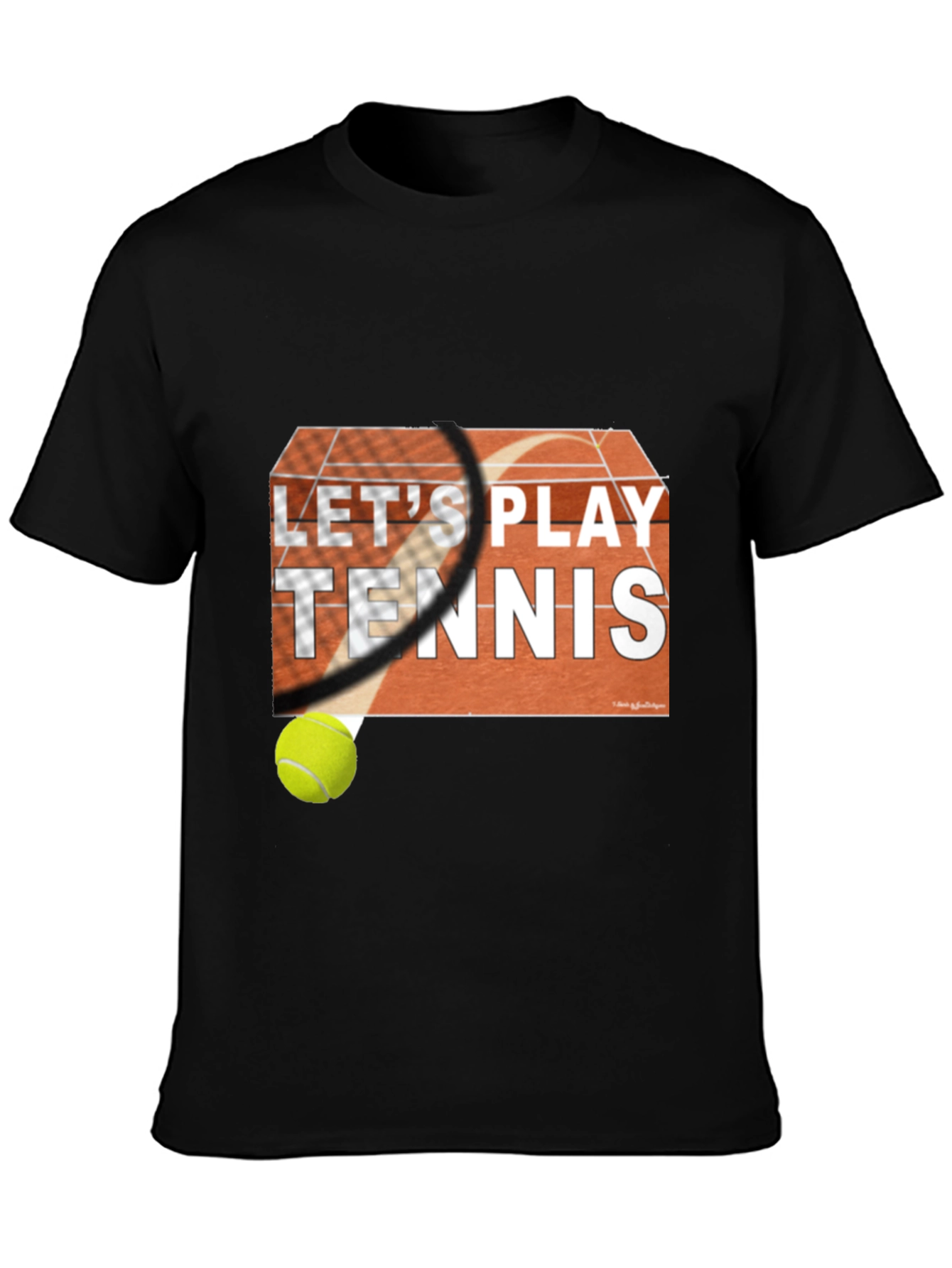 Lets Play Tennis Graphic Tee - Sporty Fashion