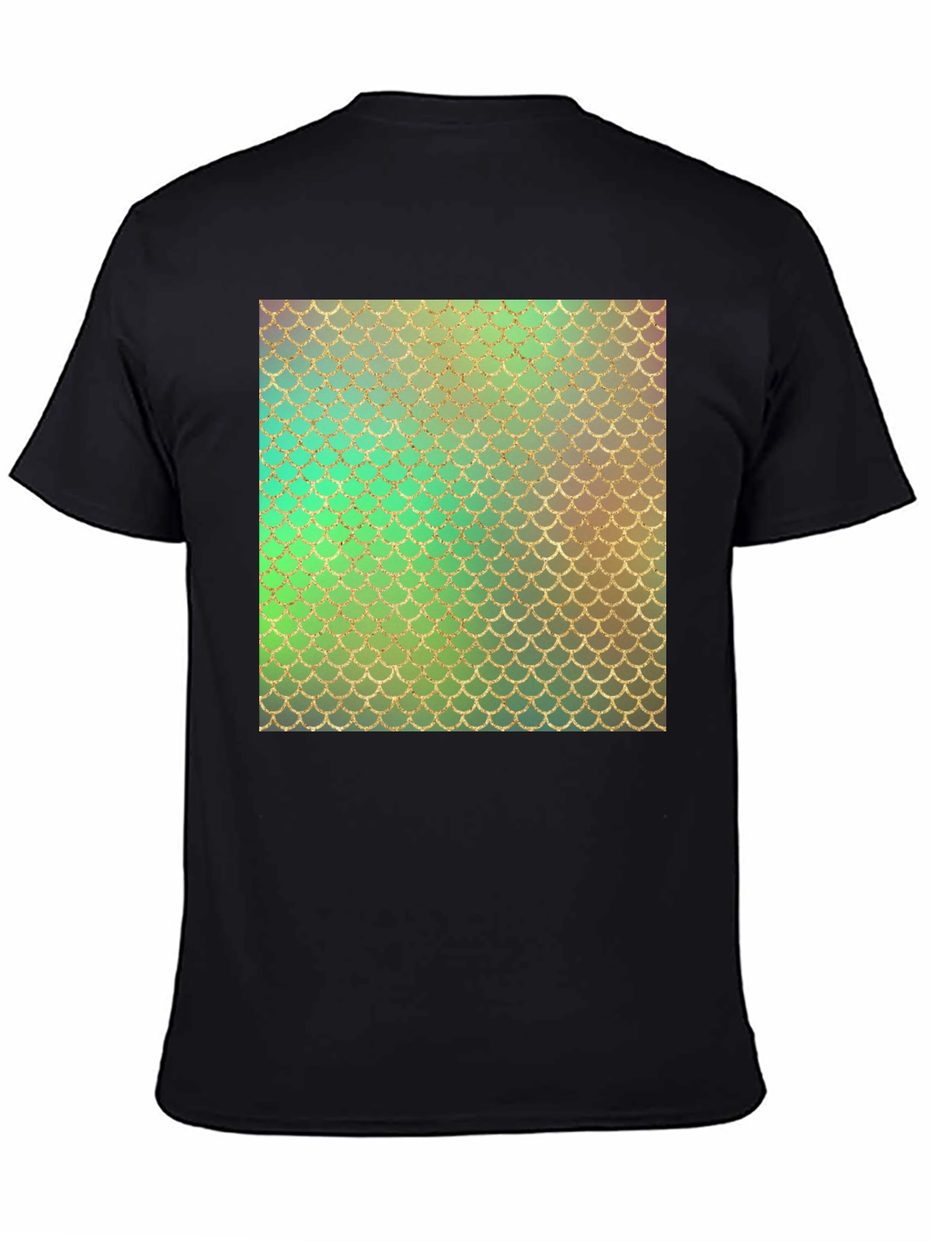 Scales Pattern Mens Tee - Black