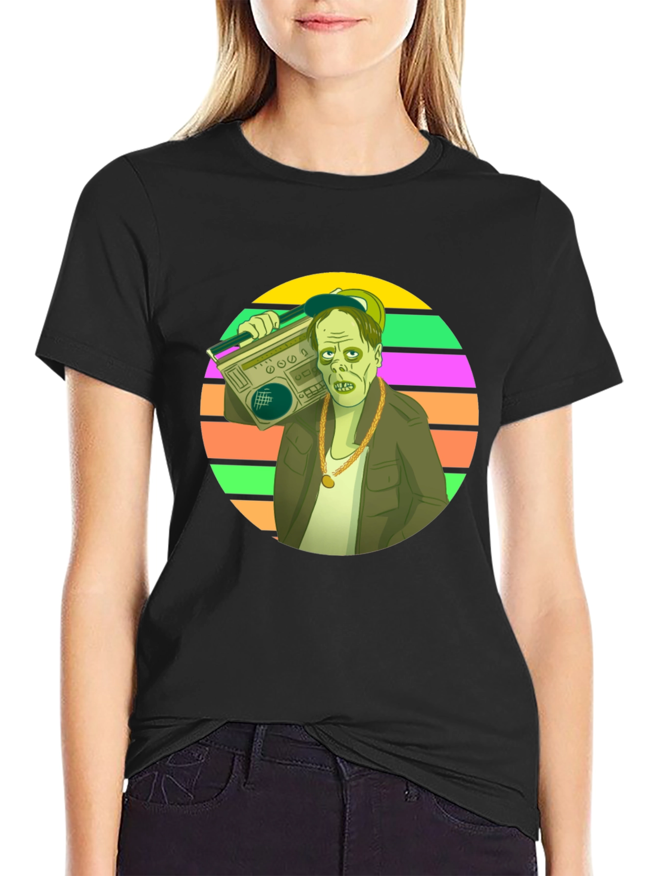 Retro Zombie Boombox T-Shirt