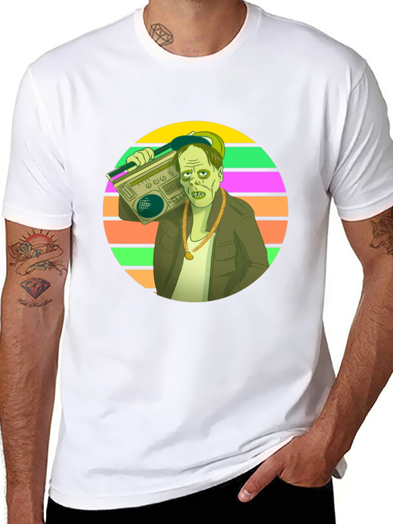 Retro Zombie Boombox T-Shirt