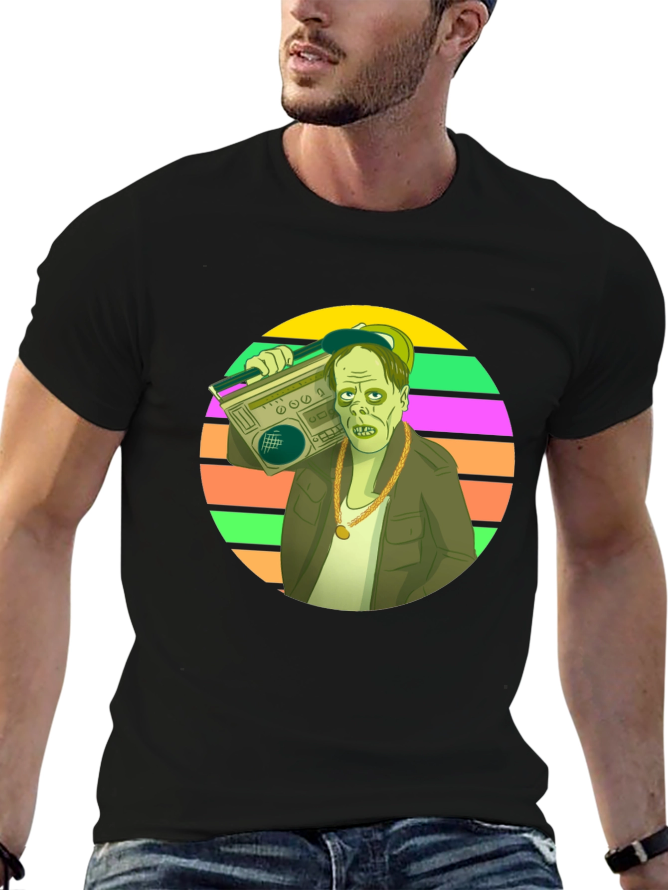 Retro Zombie Boombox T-Shirt