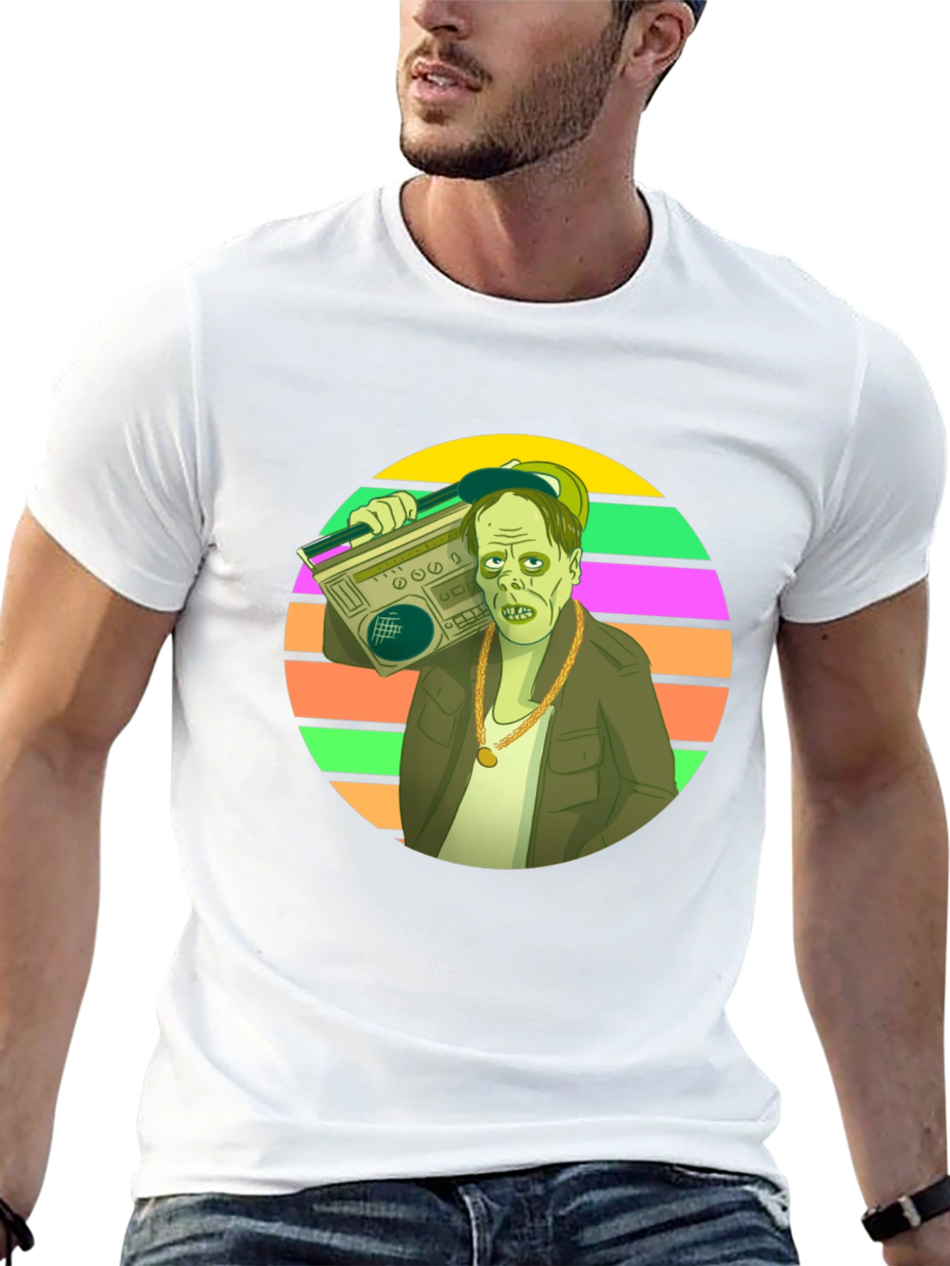 Retro Zombie Boombox T-Shirt