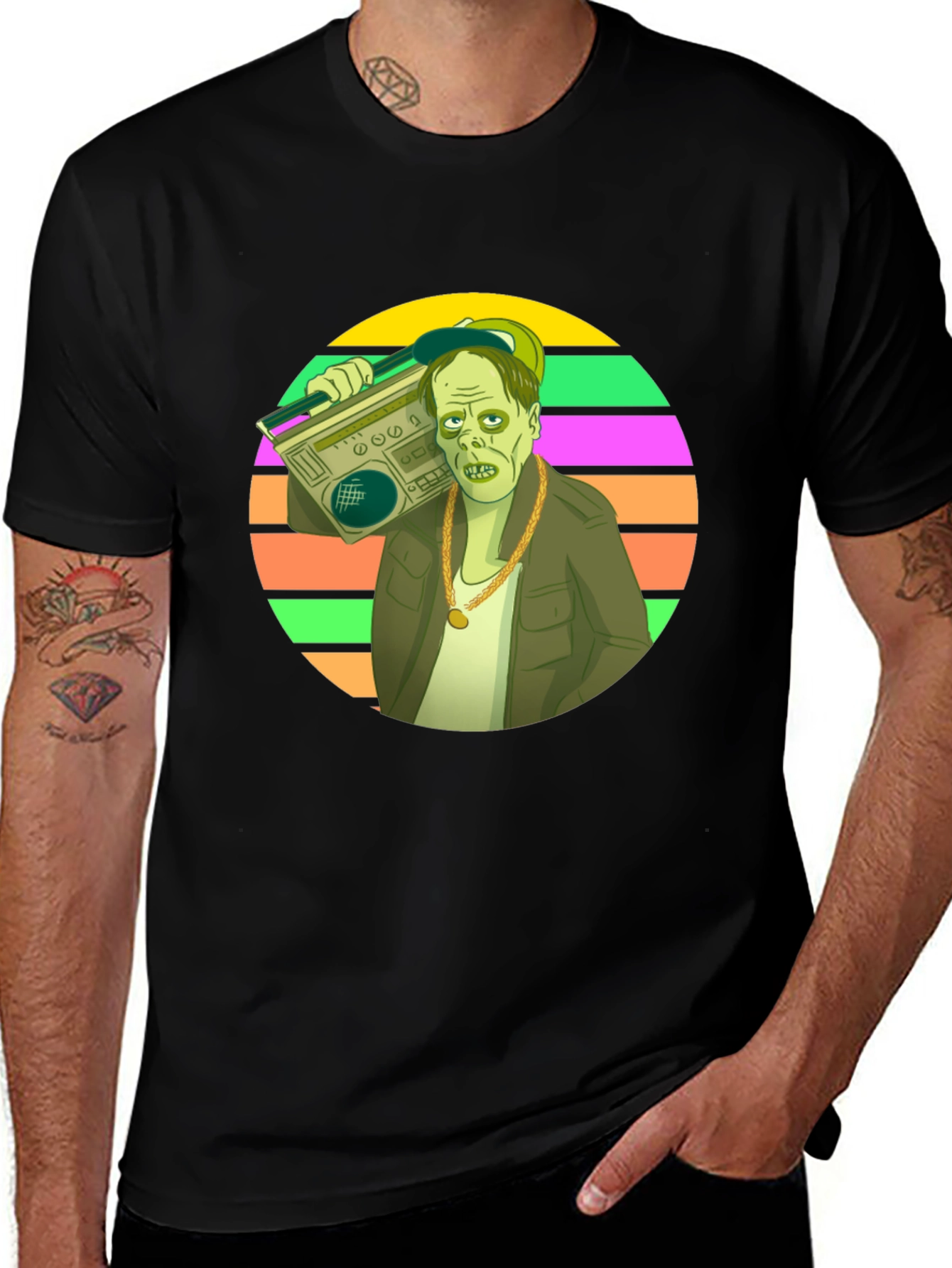 Retro Zombie Boombox T-Shirt