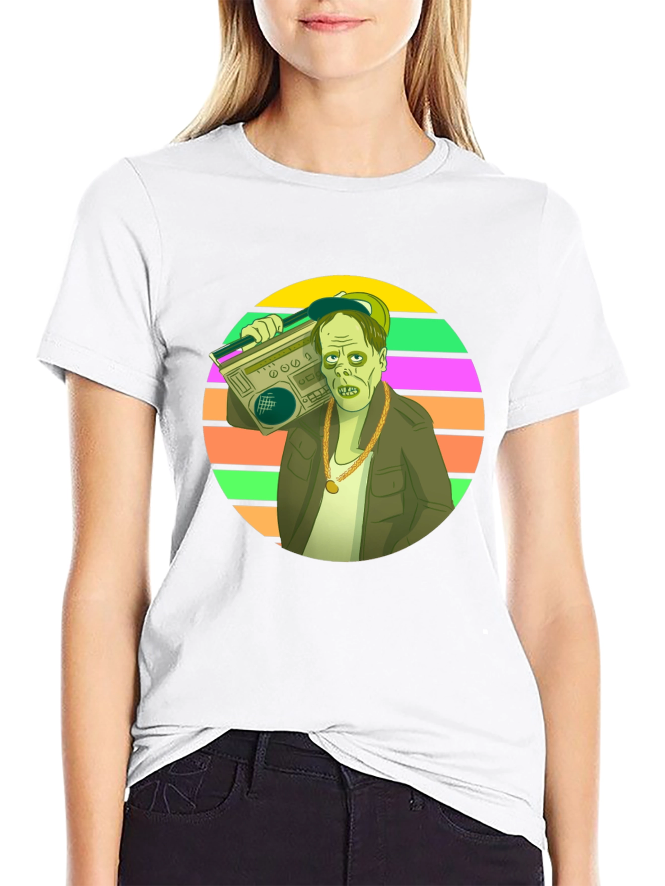 Retro Zombie Boombox T-Shirt