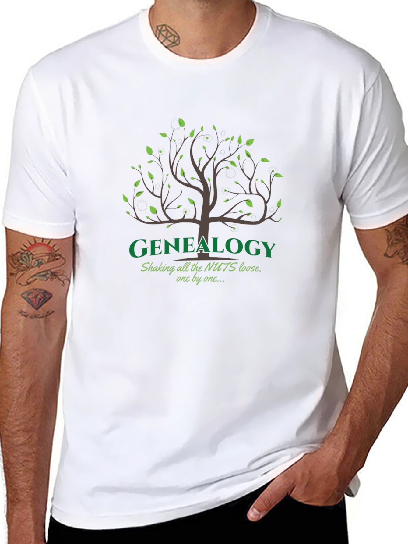 Genealogy Tree T-Shirt - Shaking All The Nuts Loose