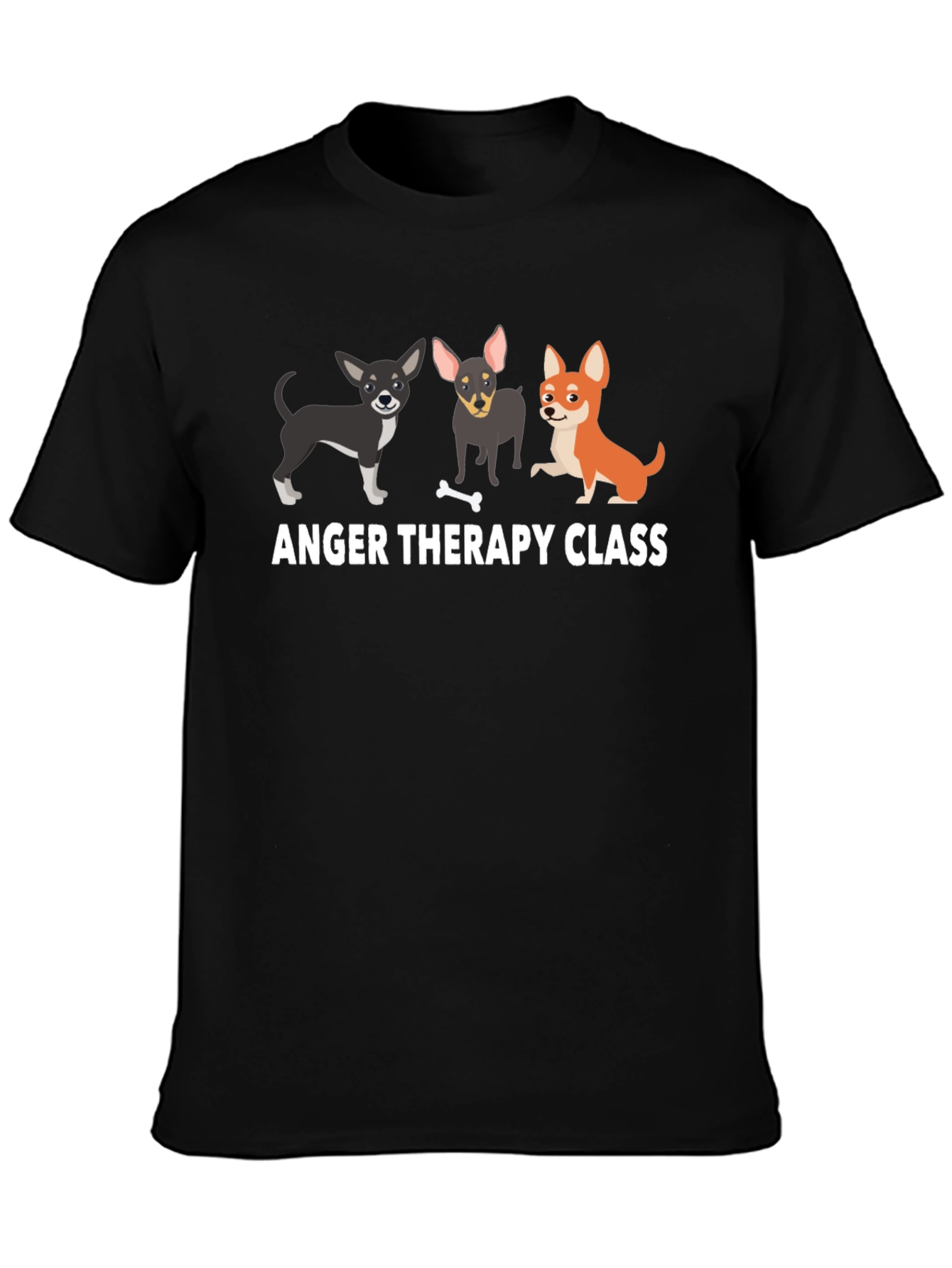 Anger Therapy Class T-Shirt Funny Dog Lover Tee