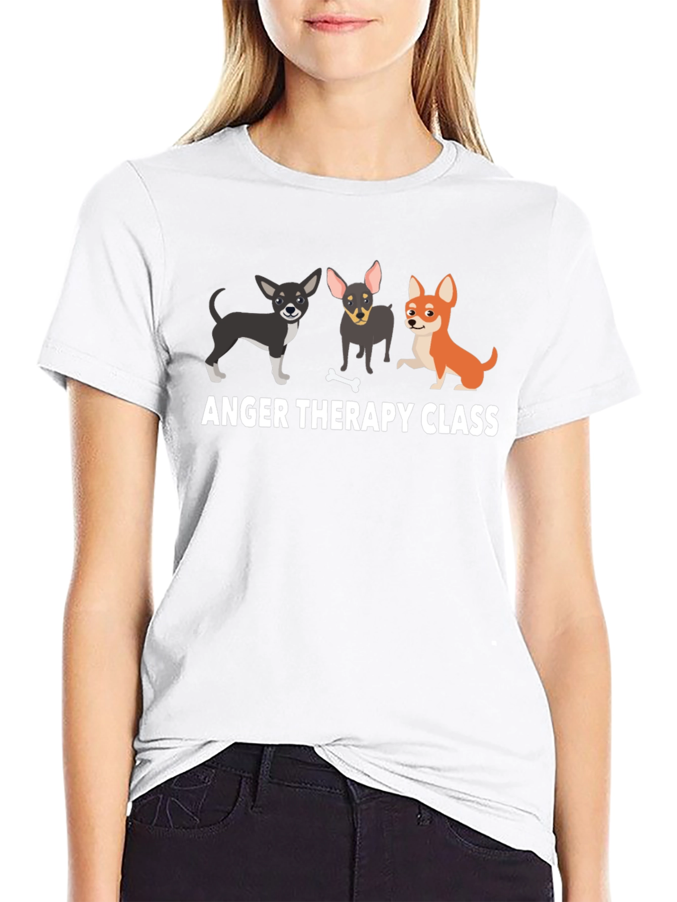 Anger Therapy Class T-Shirt Funny Dog Lover Tee
