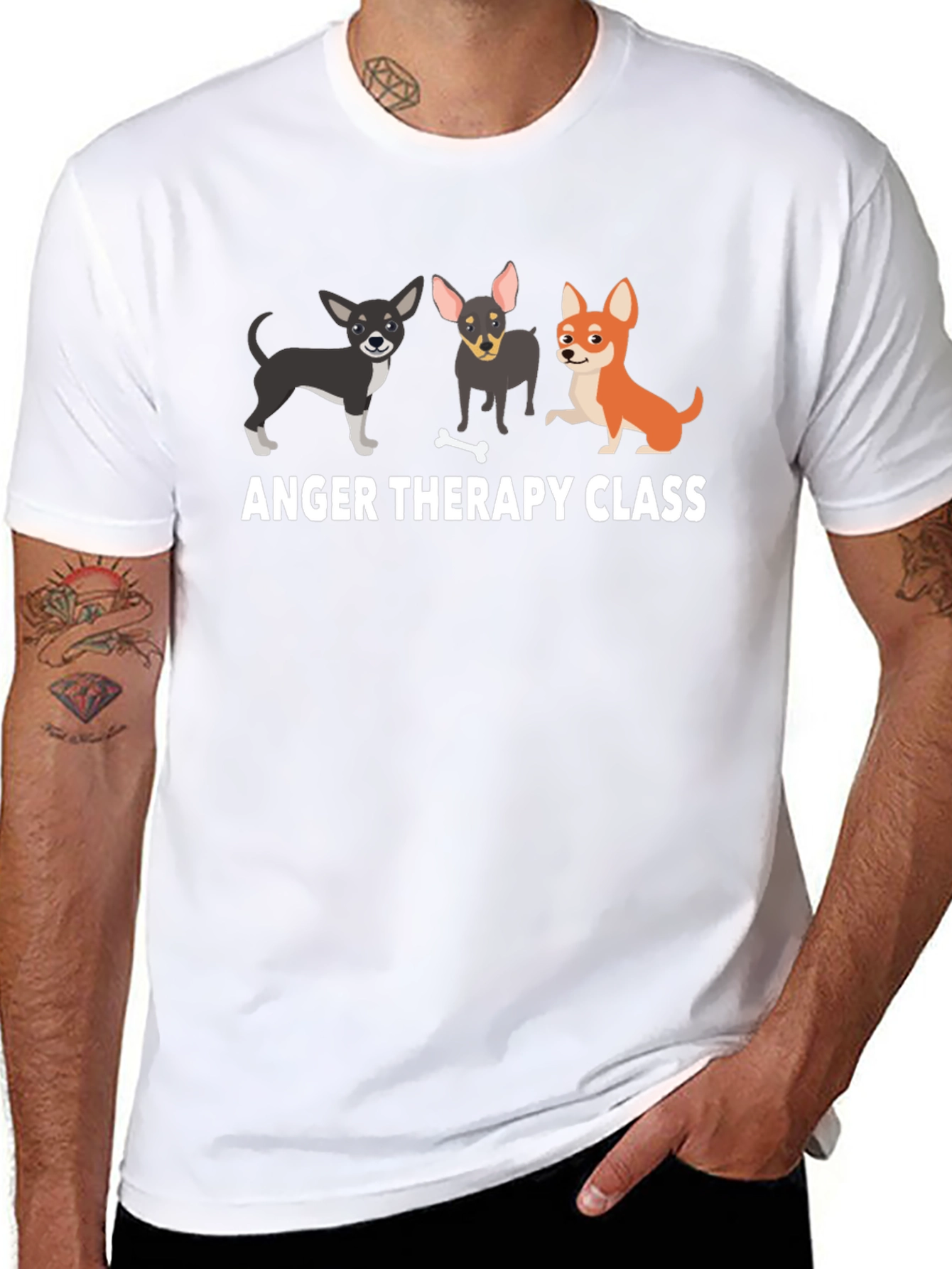 Anger Therapy Class T-Shirt Funny Dog Lover Tee