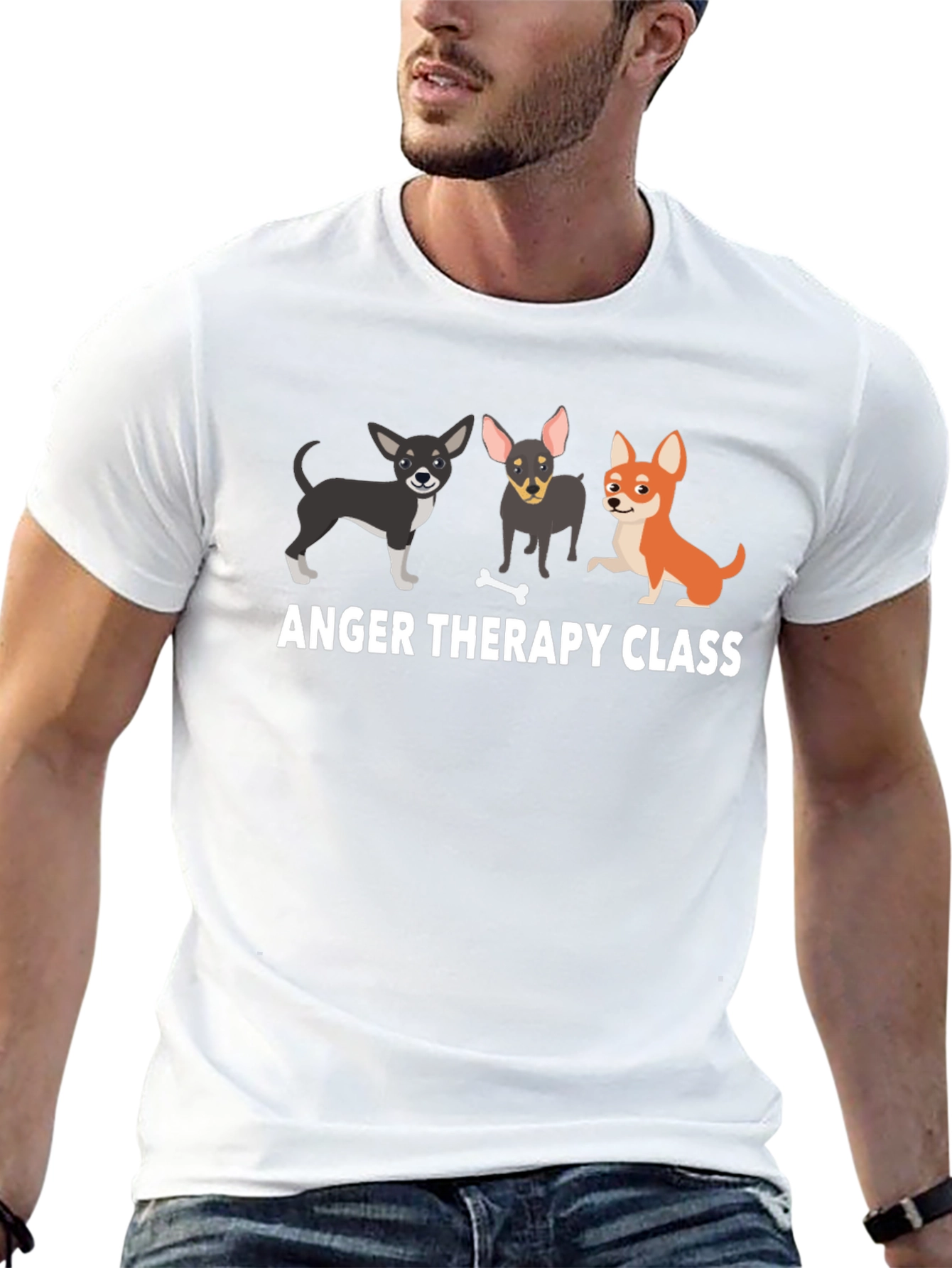 Anger Therapy Class T-Shirt Funny Dog Lover Tee