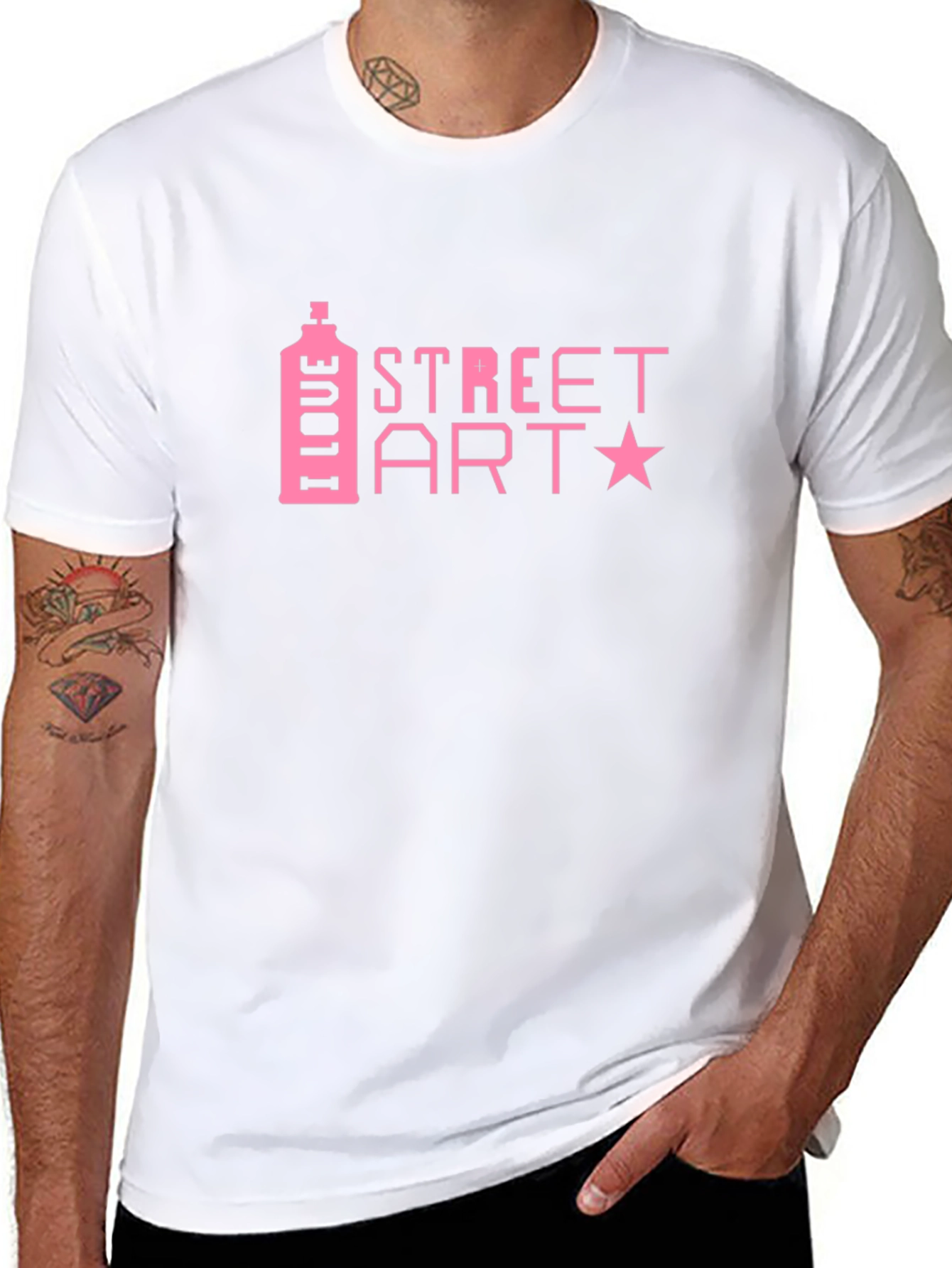 I Love Street Art Black T-Shirt
