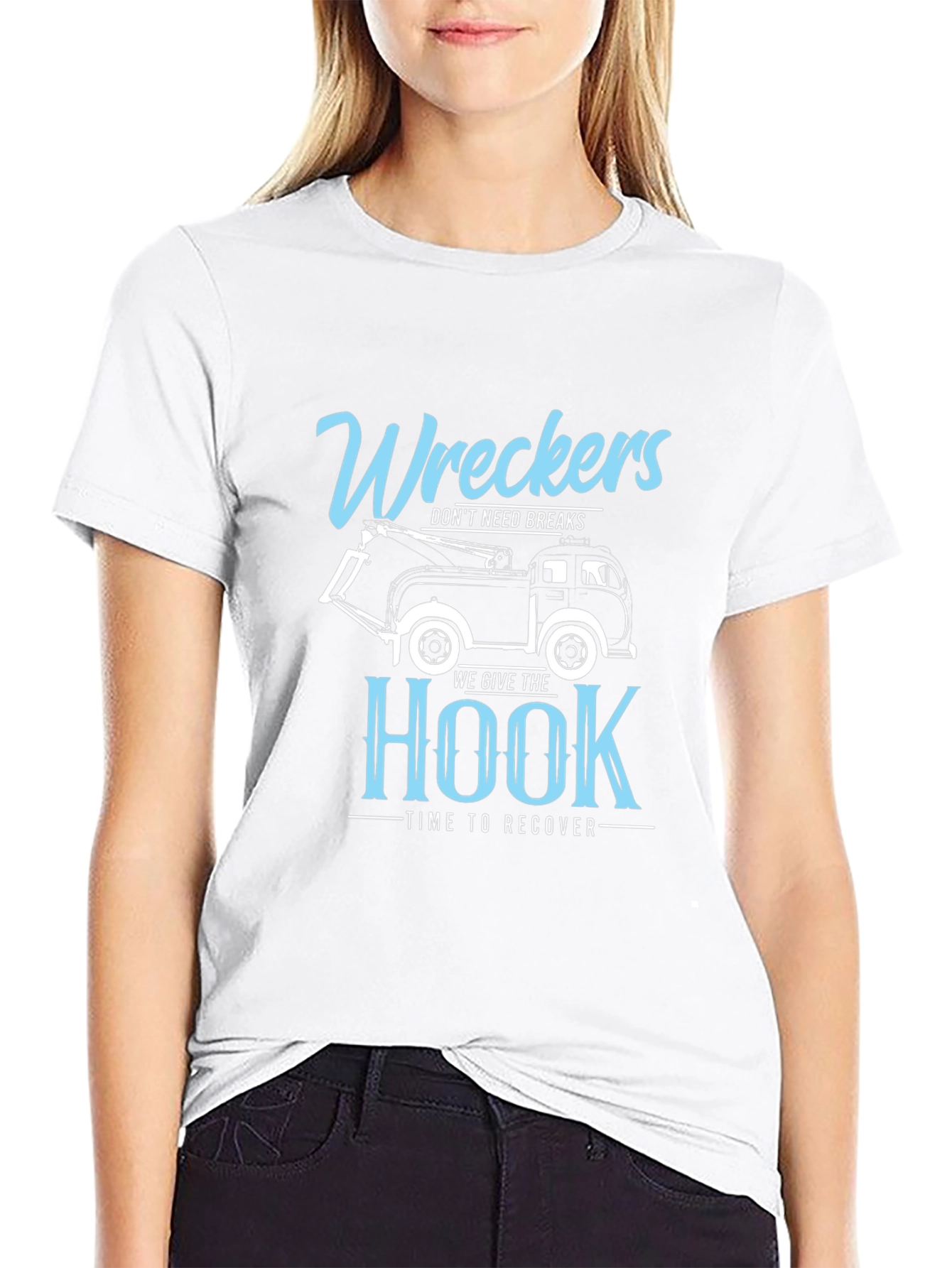 Wreckers We Give the Hook Black Graphic T-Shirt