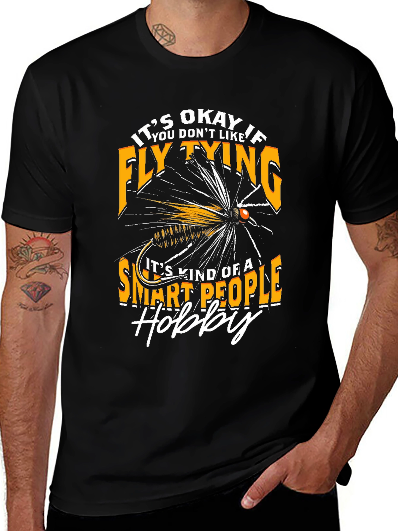 Fly Tying Hobby T-Shirt - Smart People Design