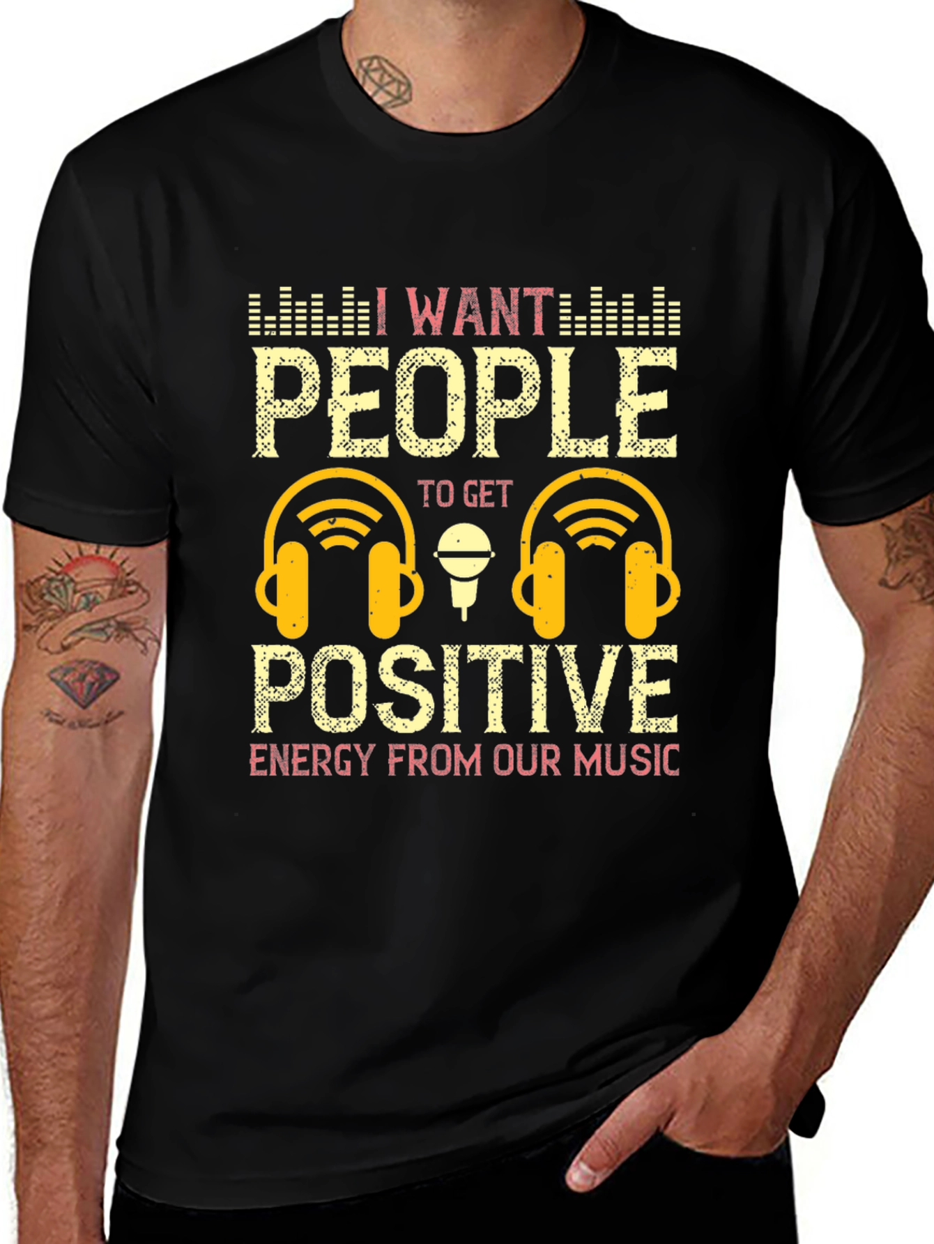 Positive Energy Music Graphic T-Shirt
