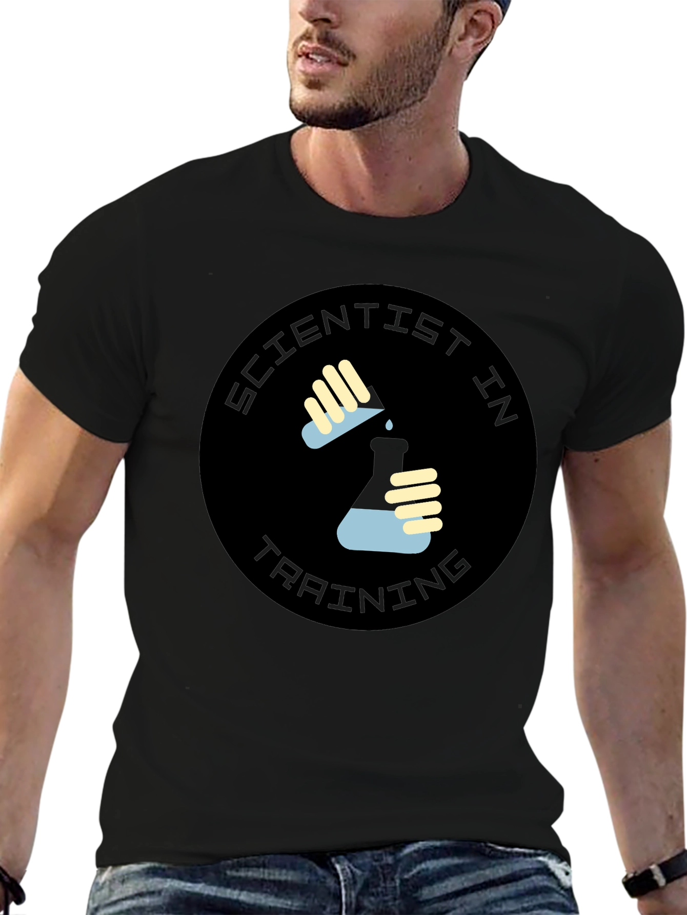 Scientist in Training Graphic Black T-Shirt