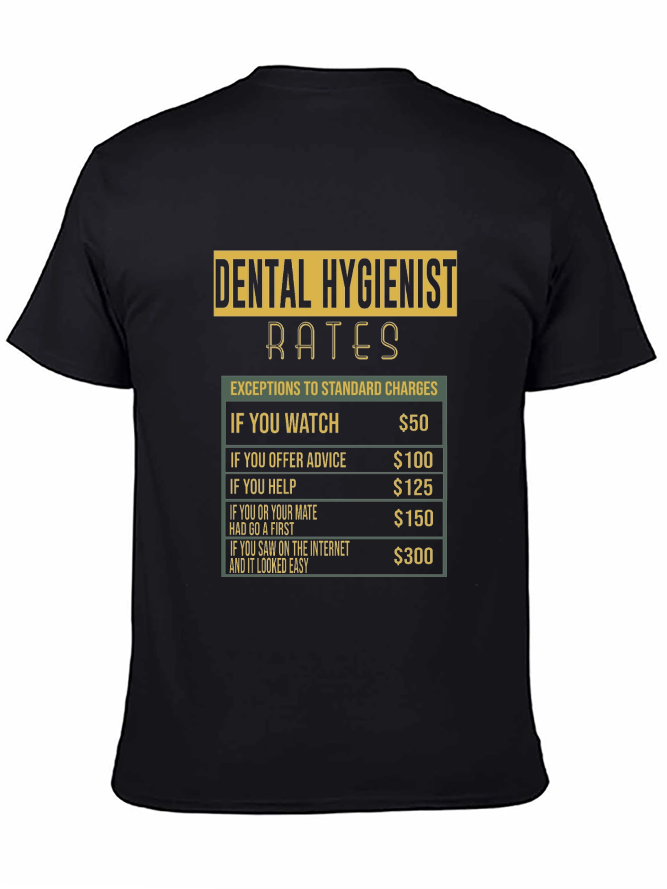 Dental Hygienist Rates Funny T-Shirt