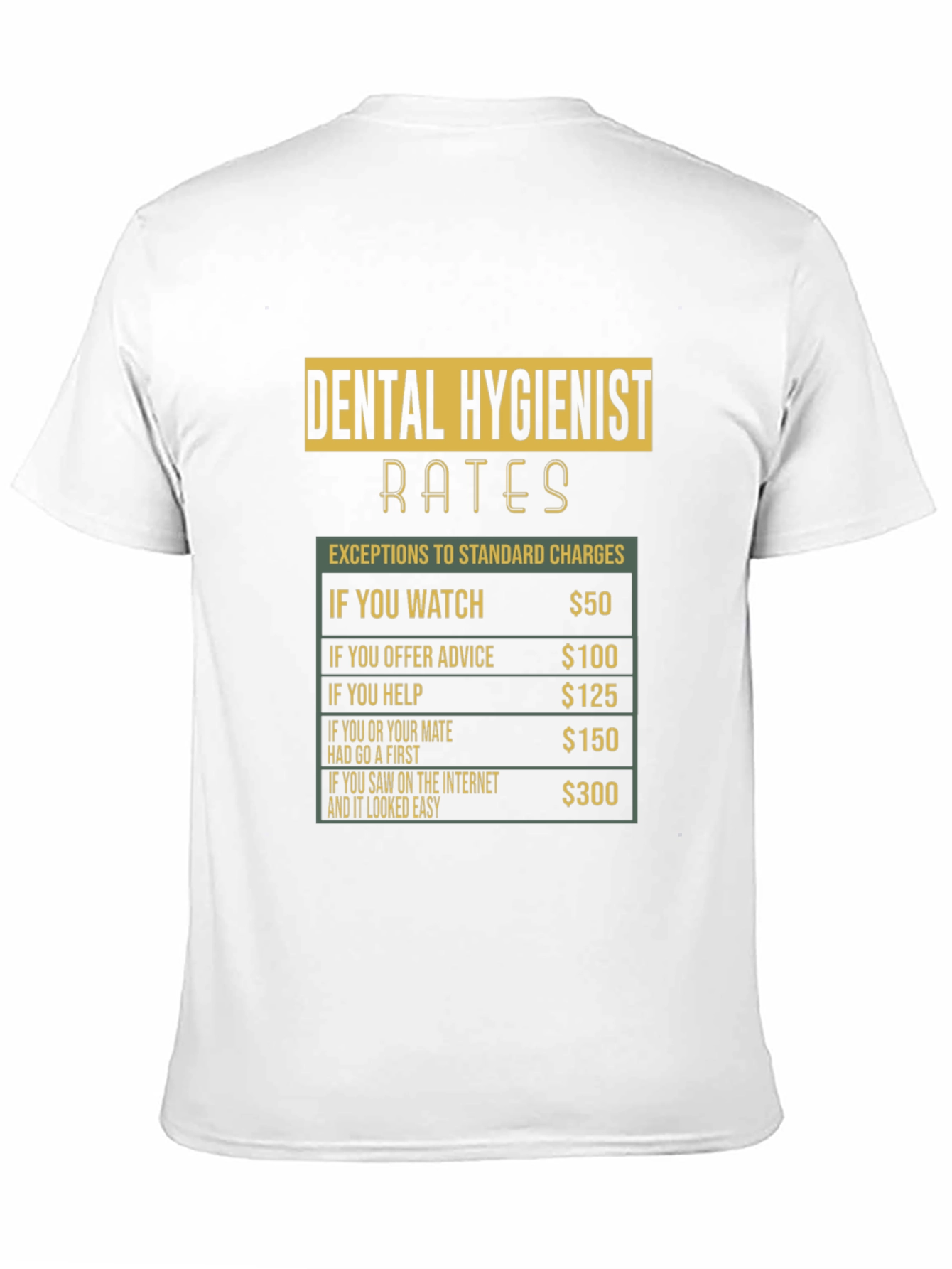 Dental Hygienist Rates Funny T-Shirt