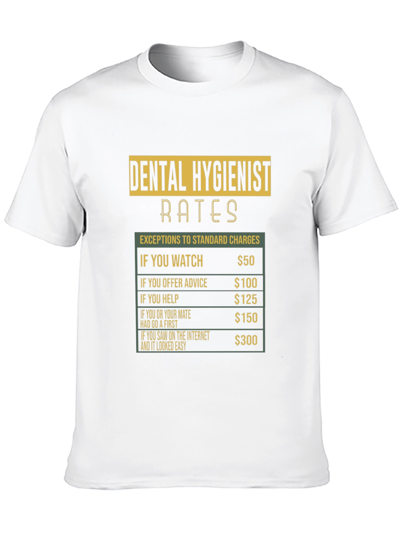 Dental Hygienist Rates Funny T-Shirt
