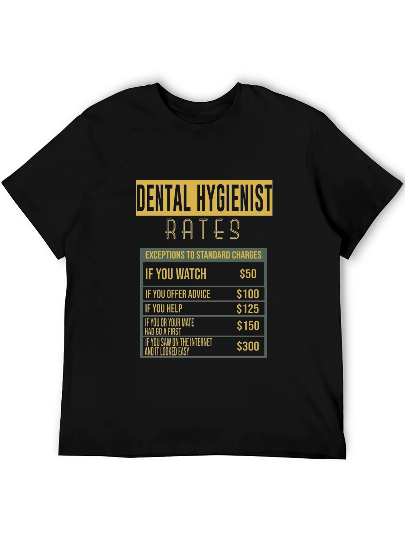 Dental Hygienist Rates Funny T-Shirt