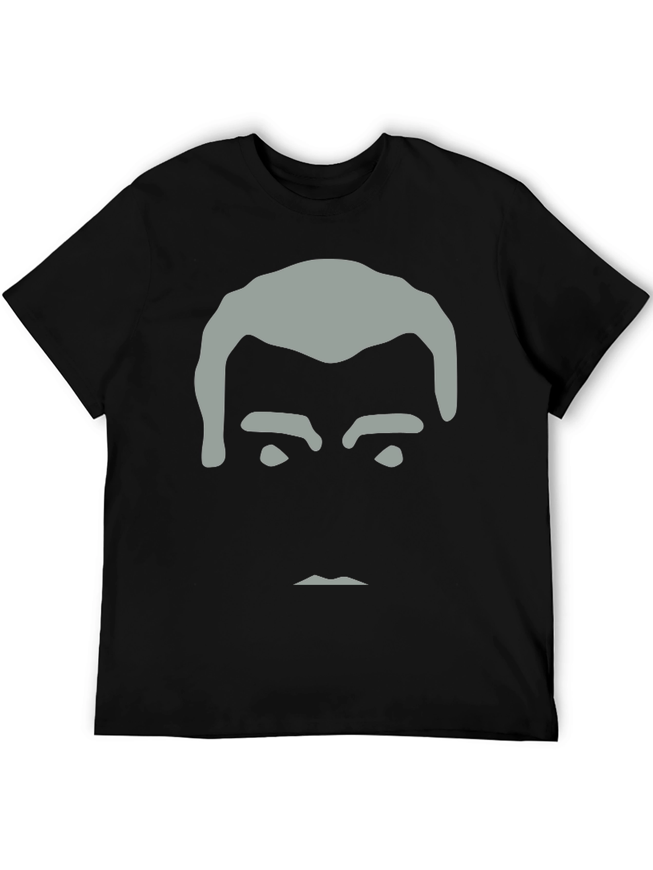 Minimalist Face Graphic Black T-Shirt
