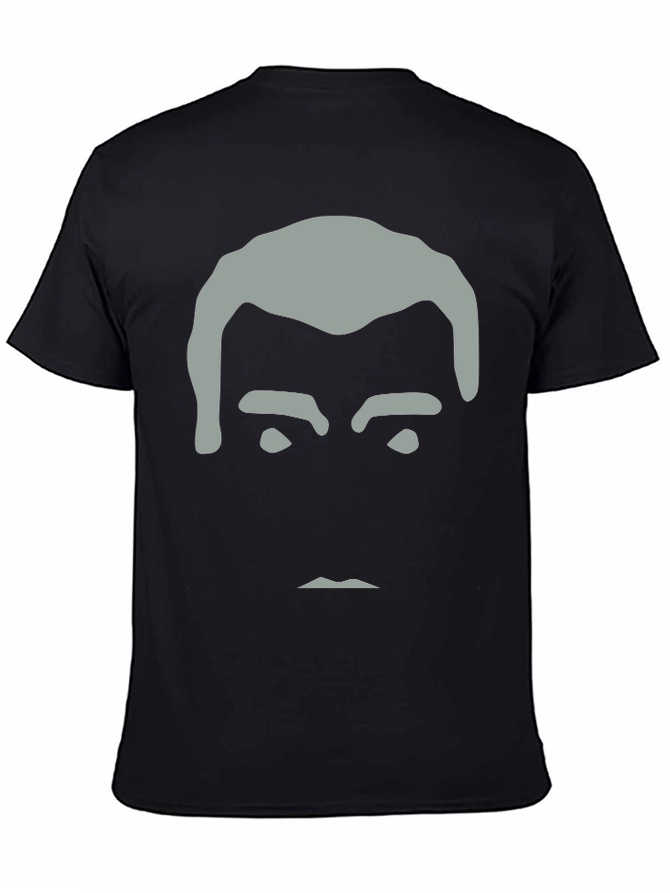 Minimalist Face Graphic Black T-Shirt