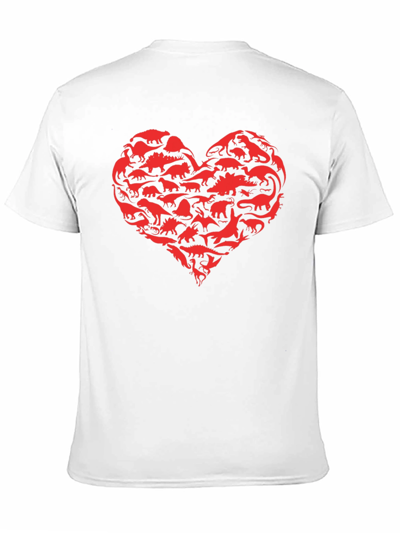 Dinosaur Heart Graphic Black T-Shirt