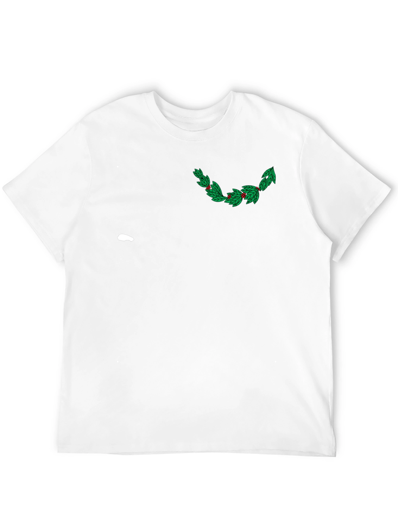 Festive Holly Graphic Tee - Black