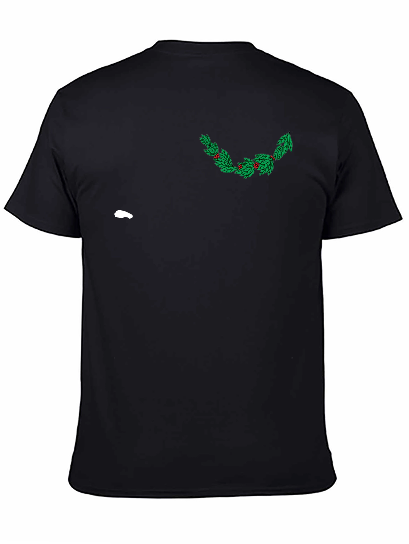 Festive Holly Graphic Tee - Black