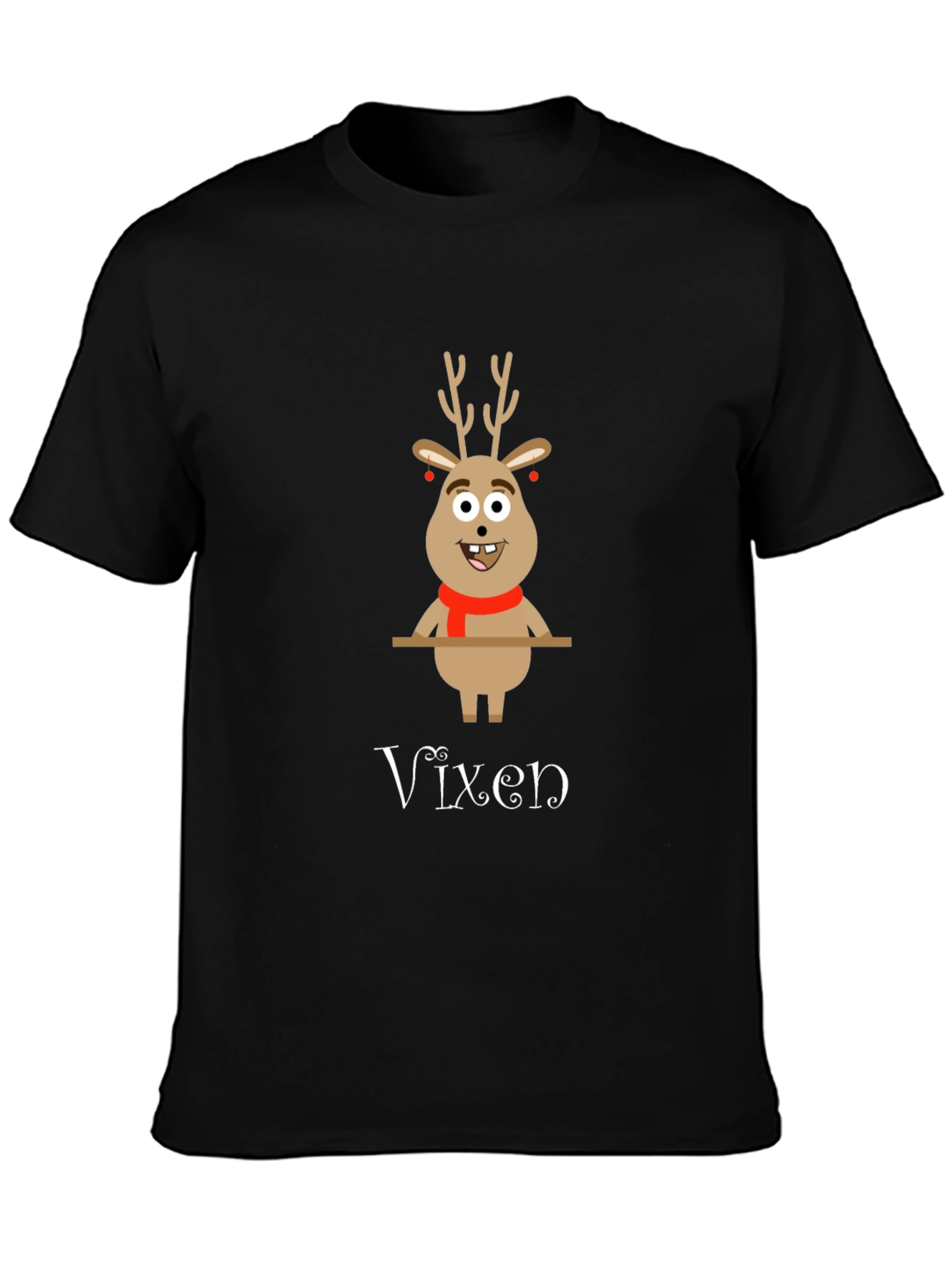 Vixen Reindeer Christmas T-Shirt - Holiday Graphic Tee